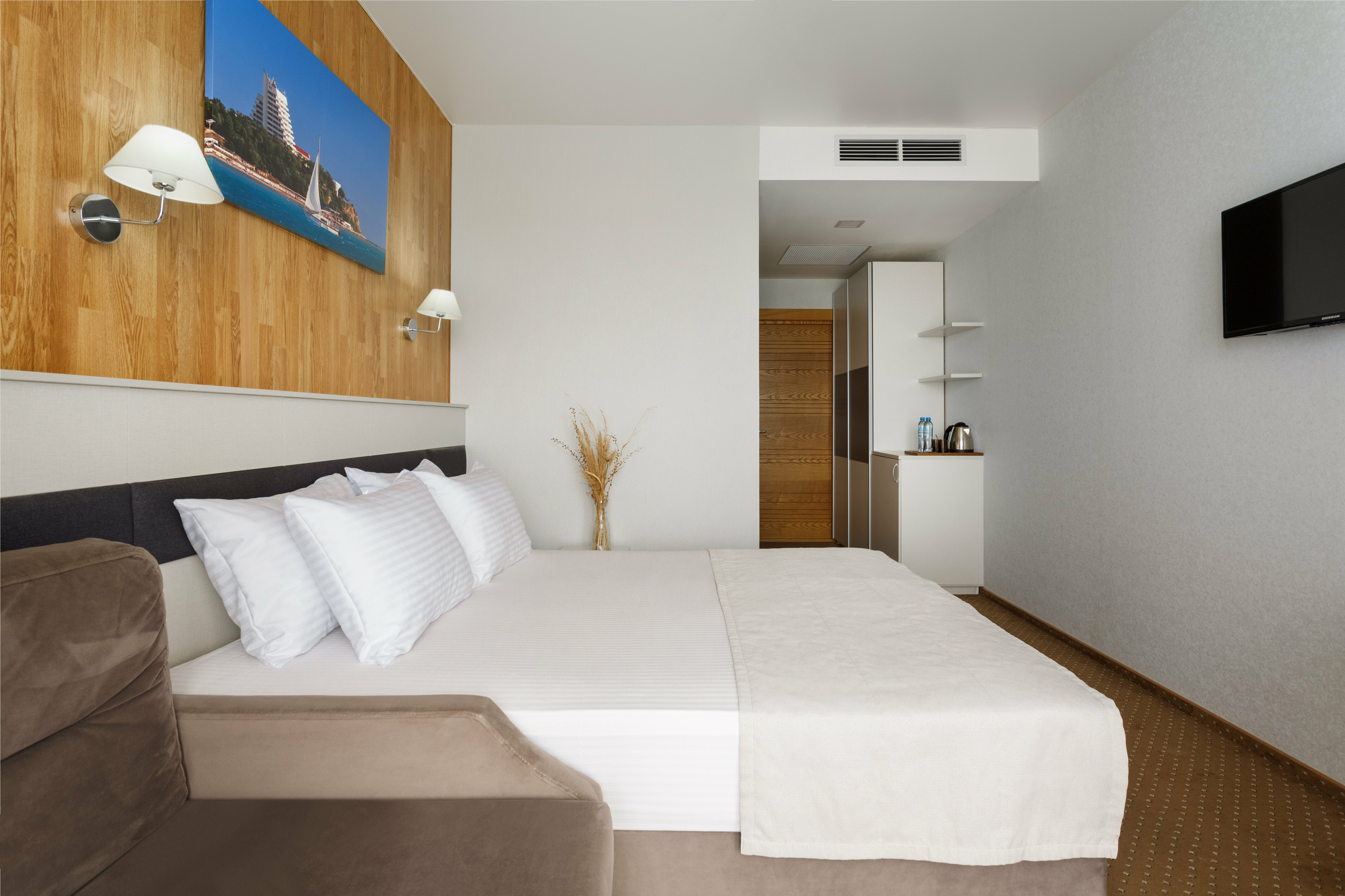 Двухместный номер с 1 кроватью и балконом, вид на море