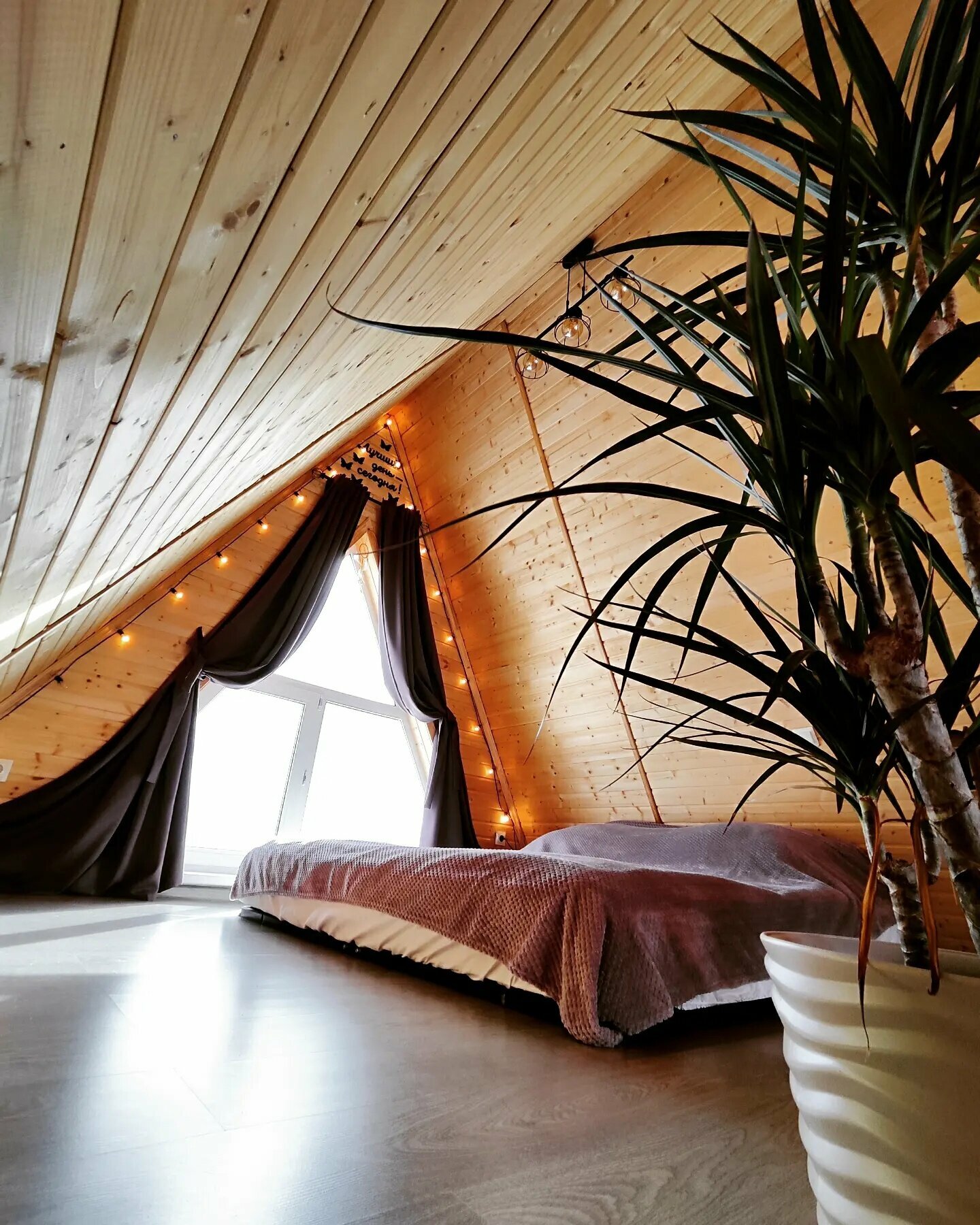 Треугольный дом Наш Шалаш с баней и купелью 