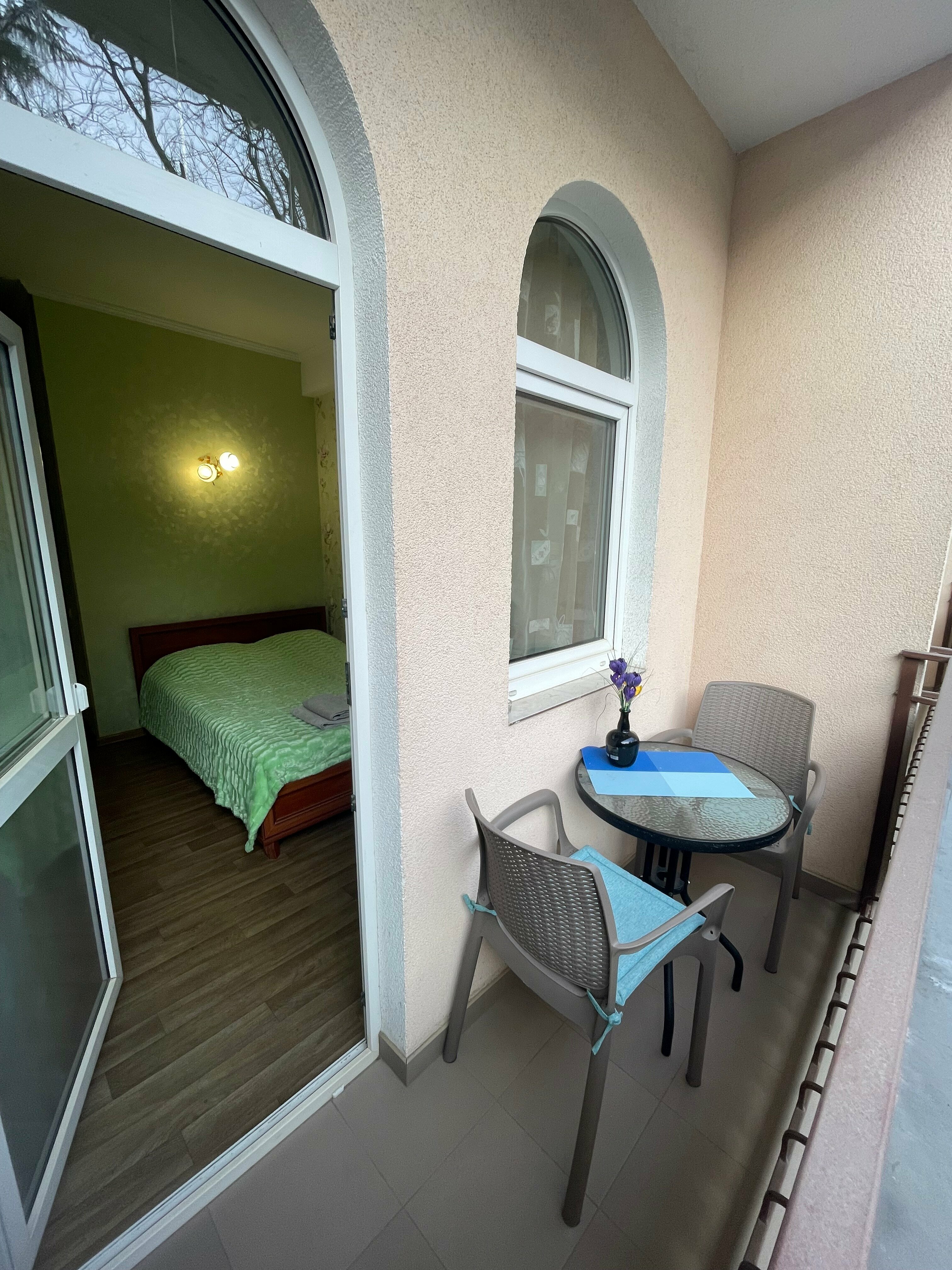 Двухместный номер с 1 кроватью и балконом