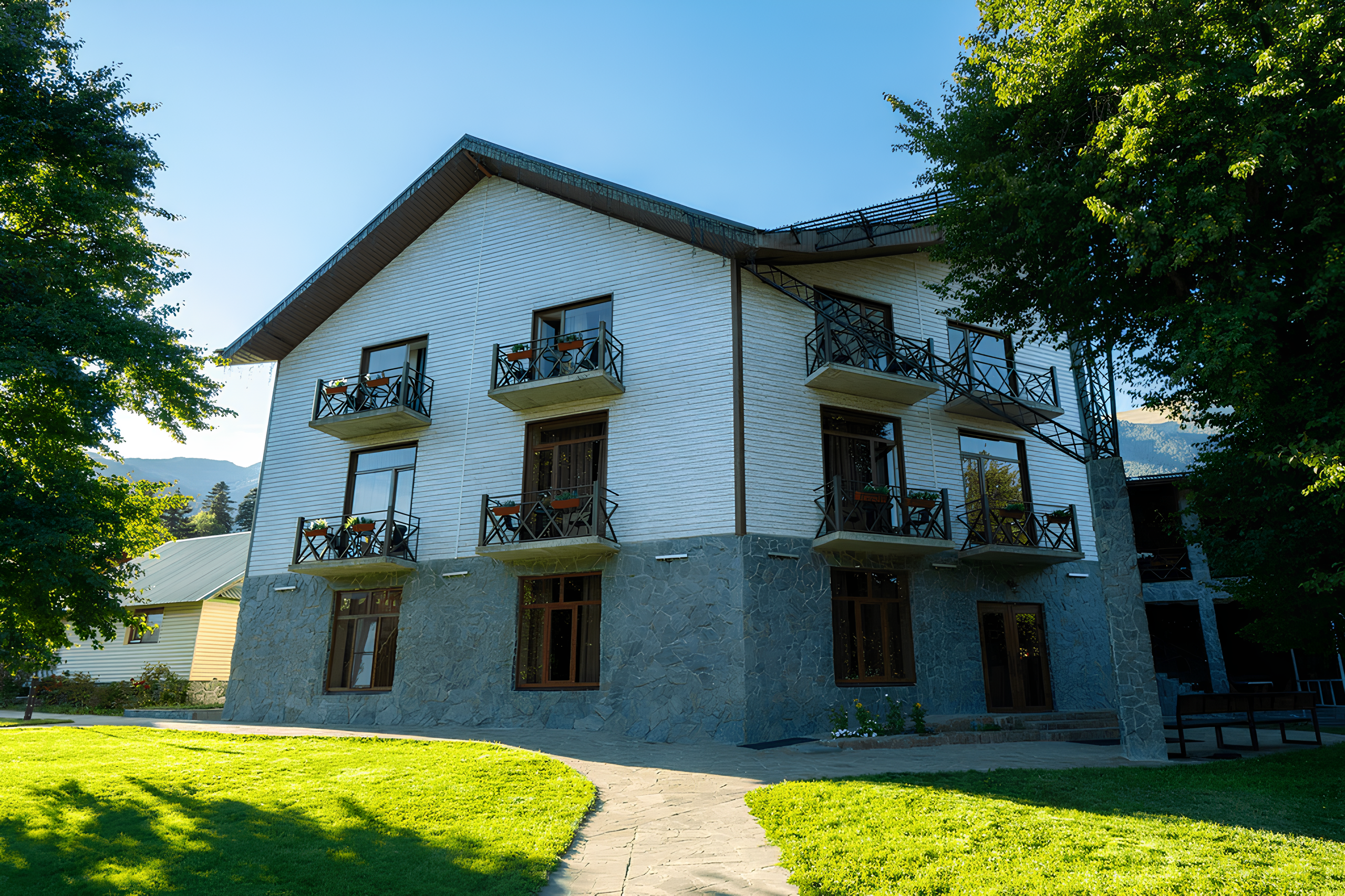 Двухместный номер с 1 кроватью или 2 отдельными кроватями, вид на горы