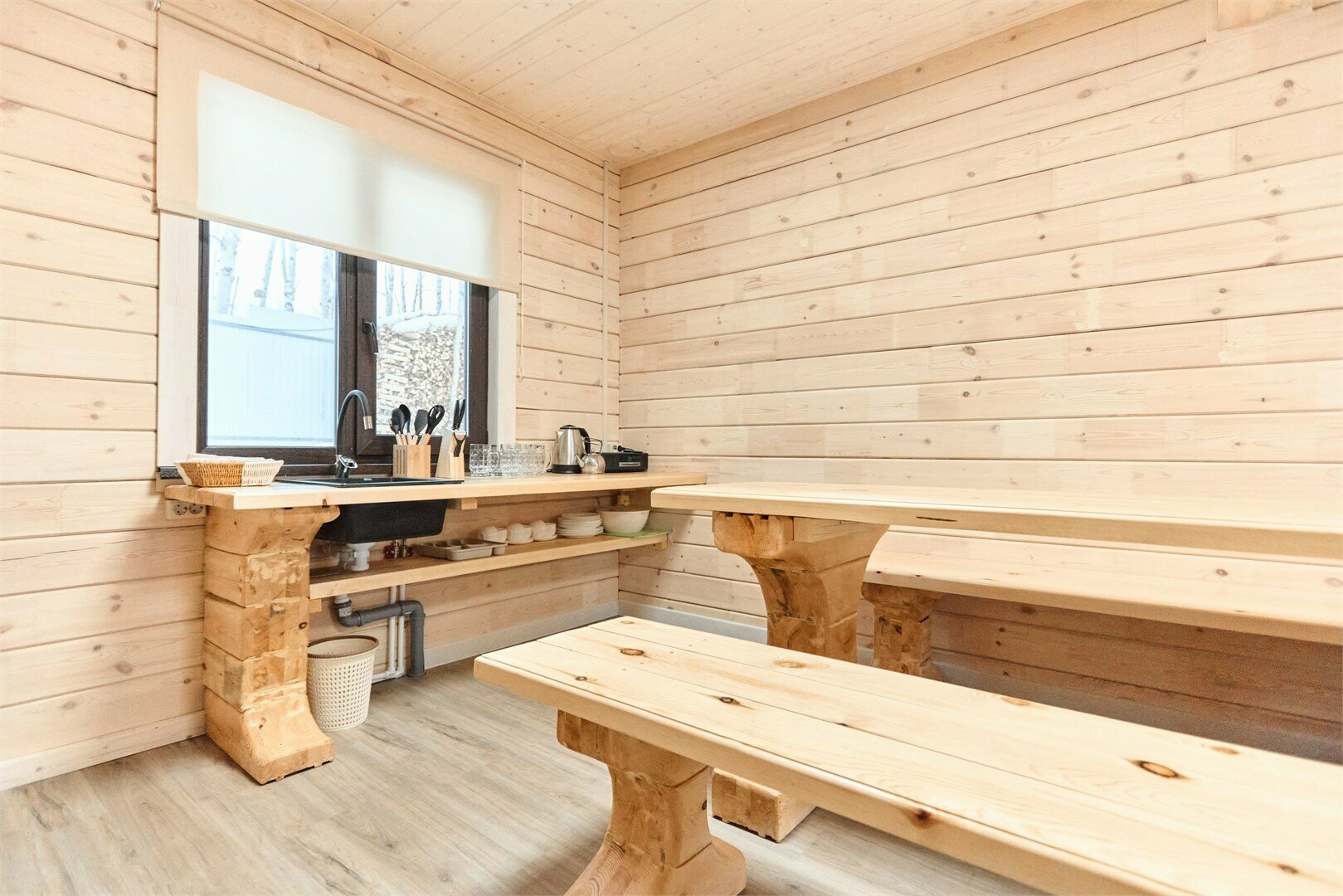 Двухэтажный дом с баней 