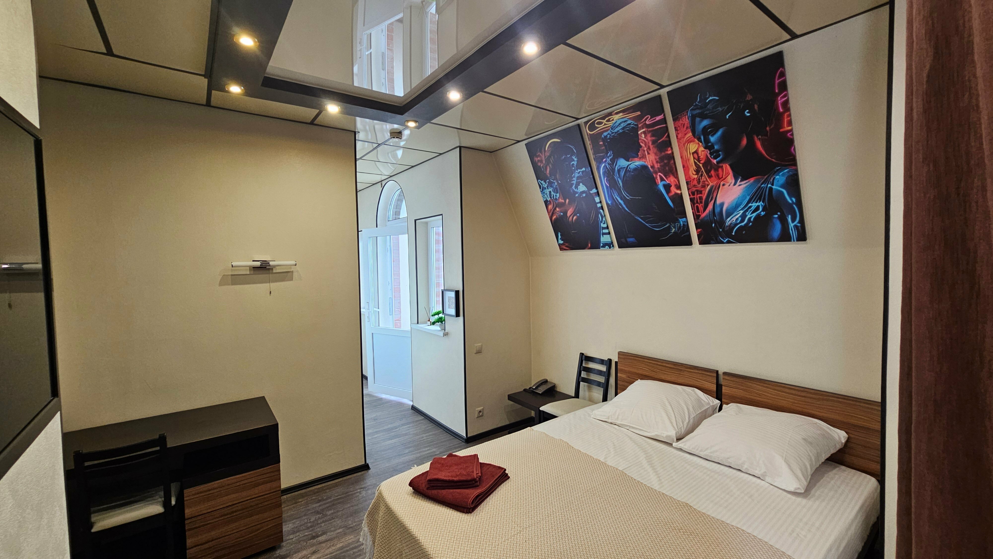 Двухместный номер с 1 кроватью и балконом