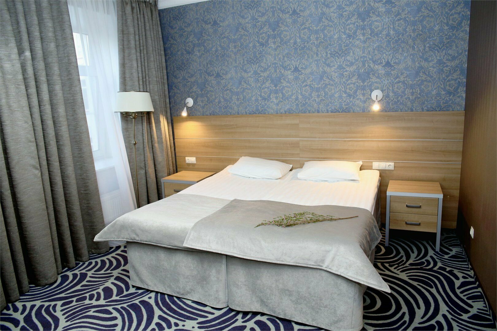 Комфорт двухместный с 1 кроватью или 2 отдельными кроватями (с кондиционером)