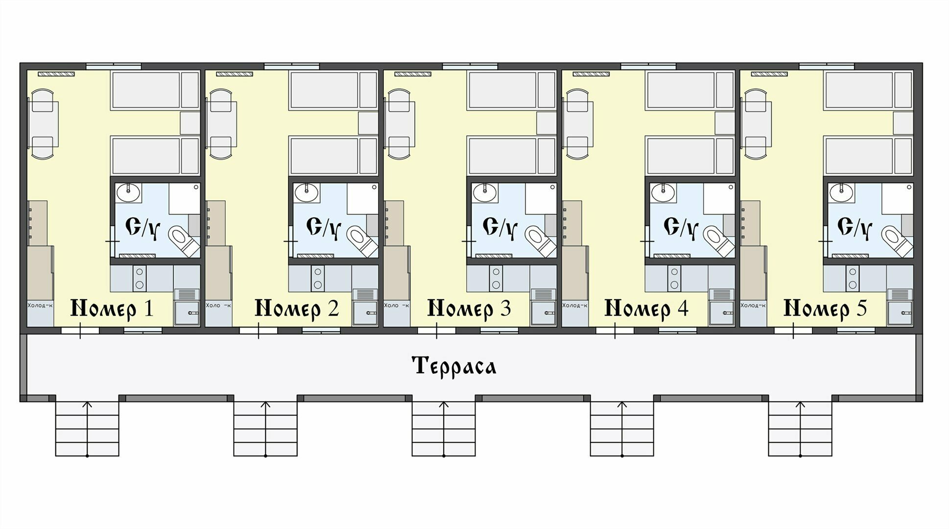 Двухместный номер с 2 отдельными кроватями