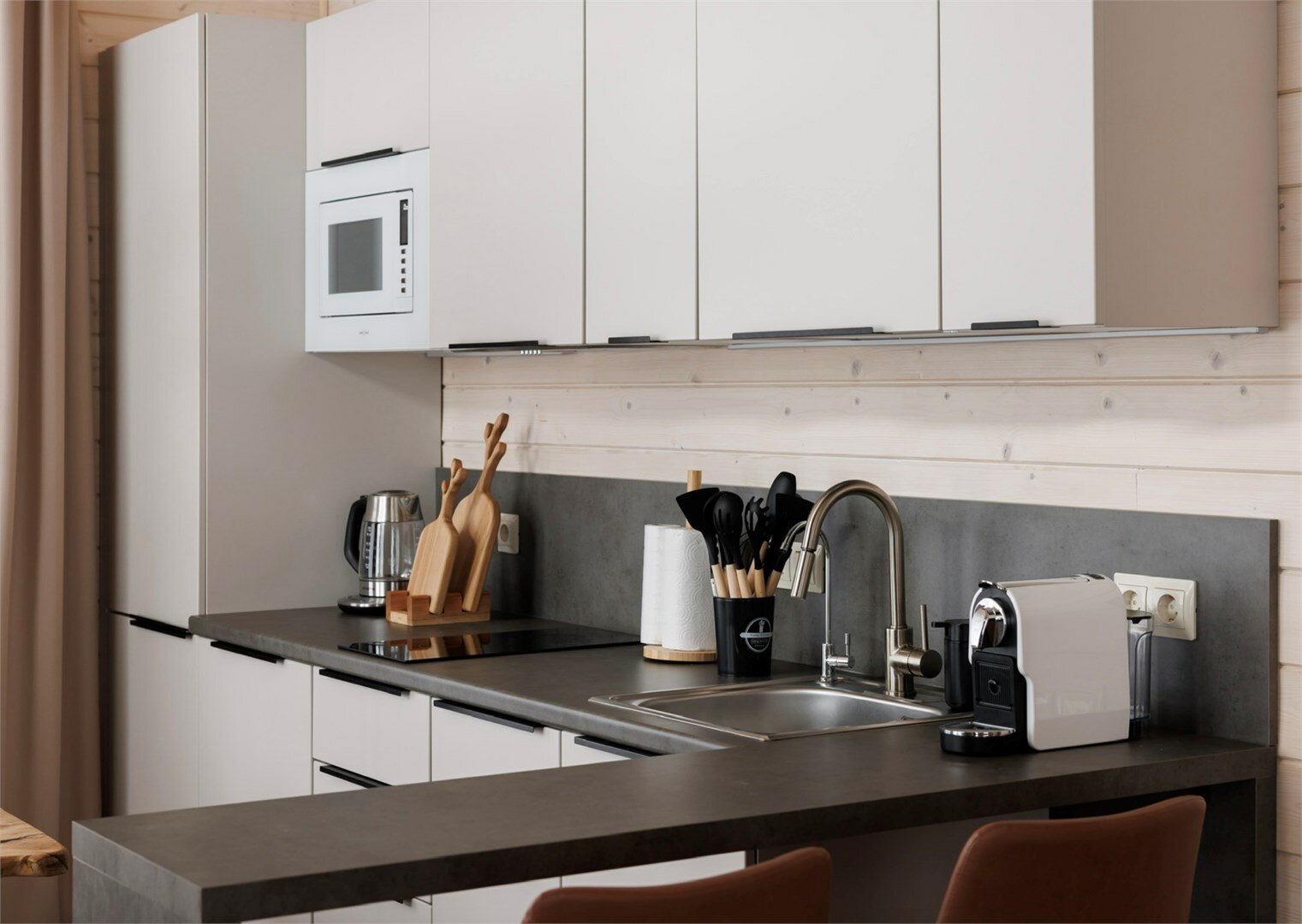 Одноэтажный коттедж с индивидуальной зоной барбекю