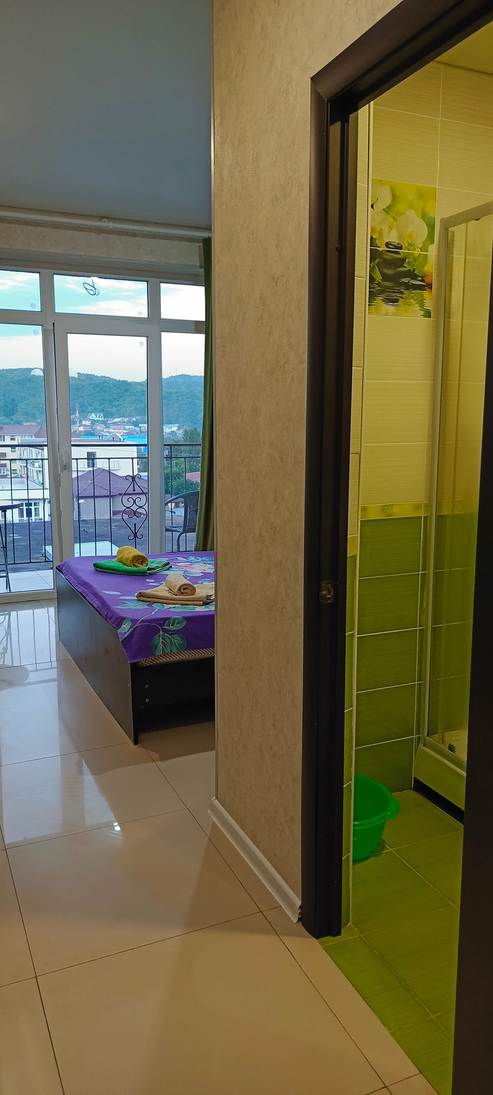 Двухместный номер с 1 кроватью и балконом