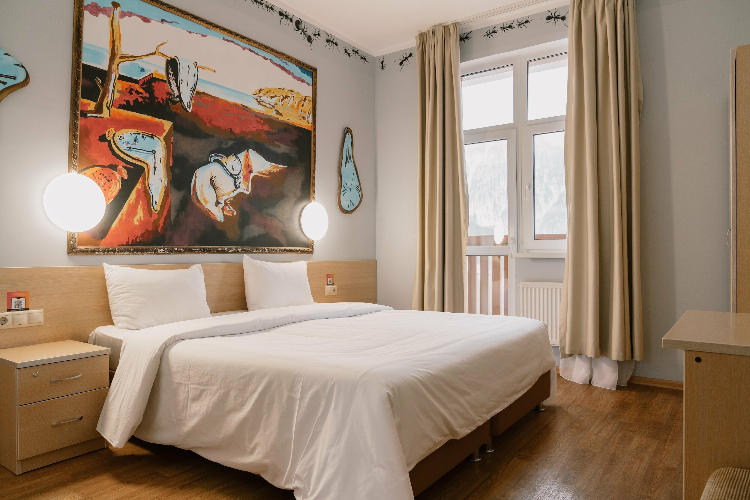 2-х местный в блоке с балконом и видом на горы (общий с/у на блок)