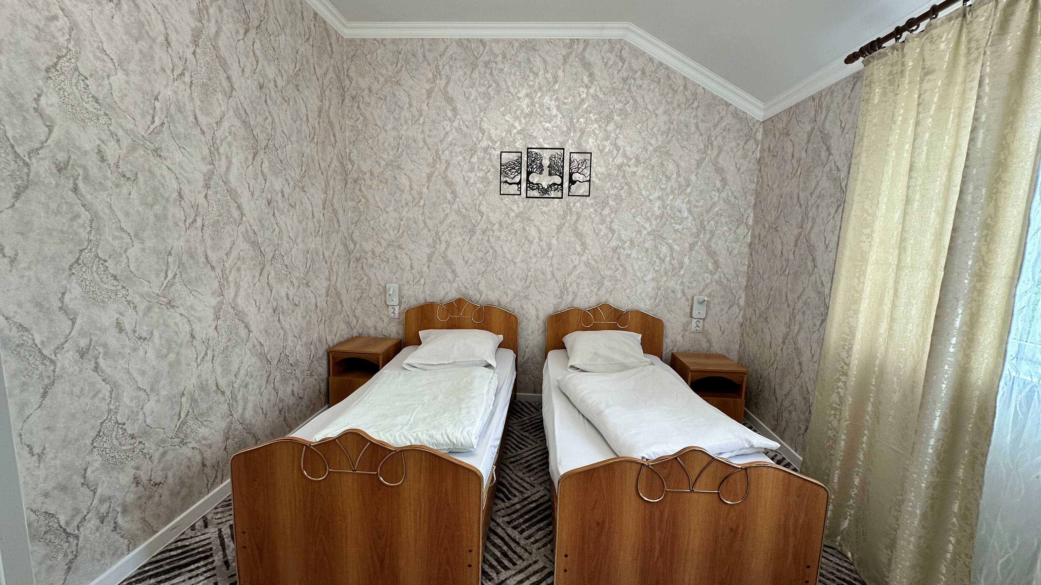 Небольшой двухместный номер с 2 отдельными кроватями