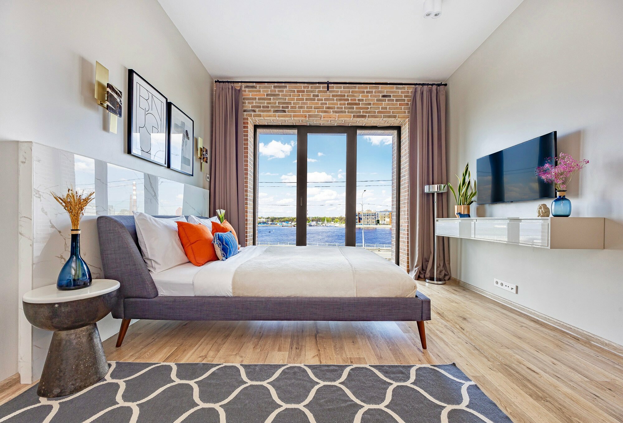 Студия Deluxe с видом на Реку