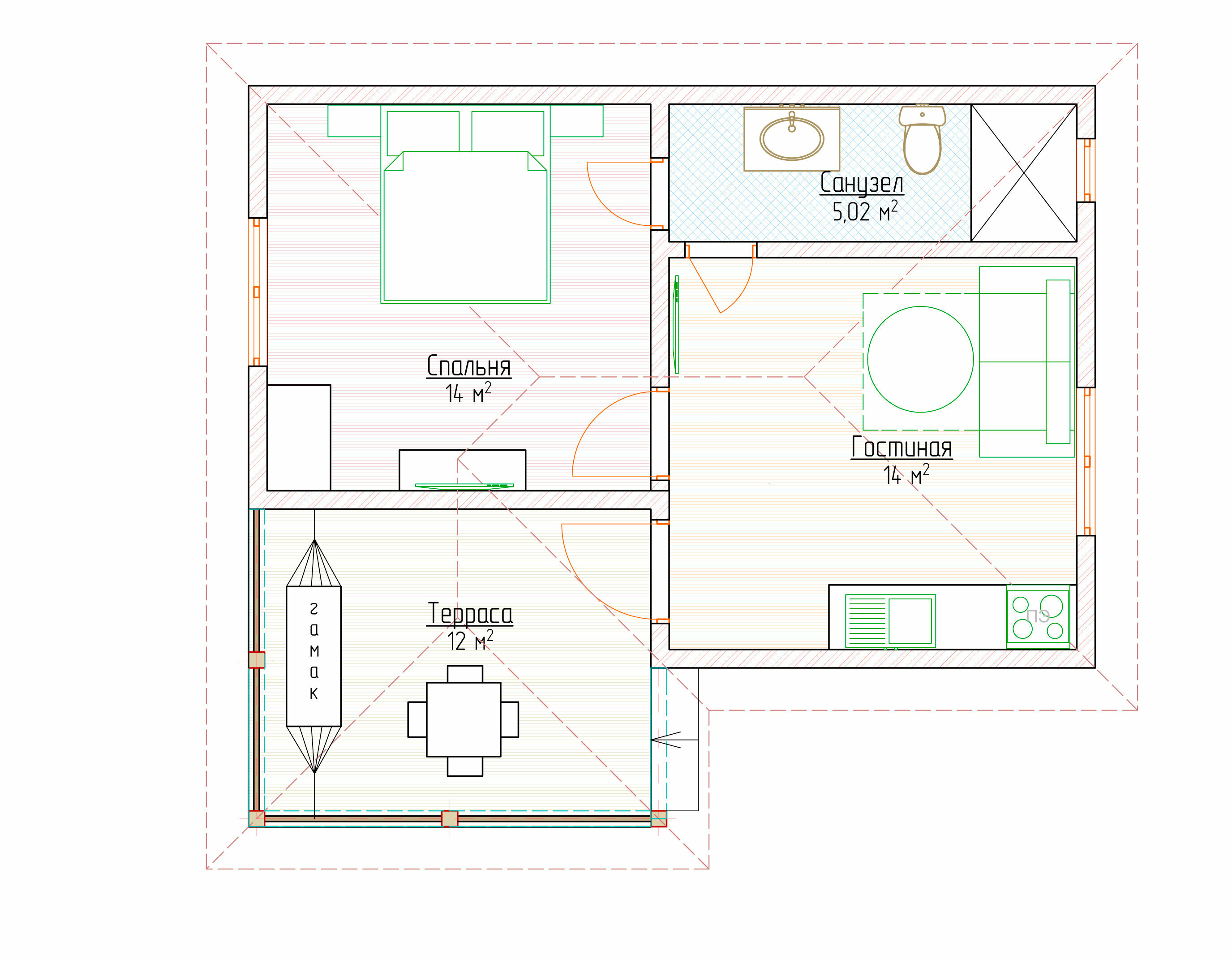 Коттедж с видом на горы
