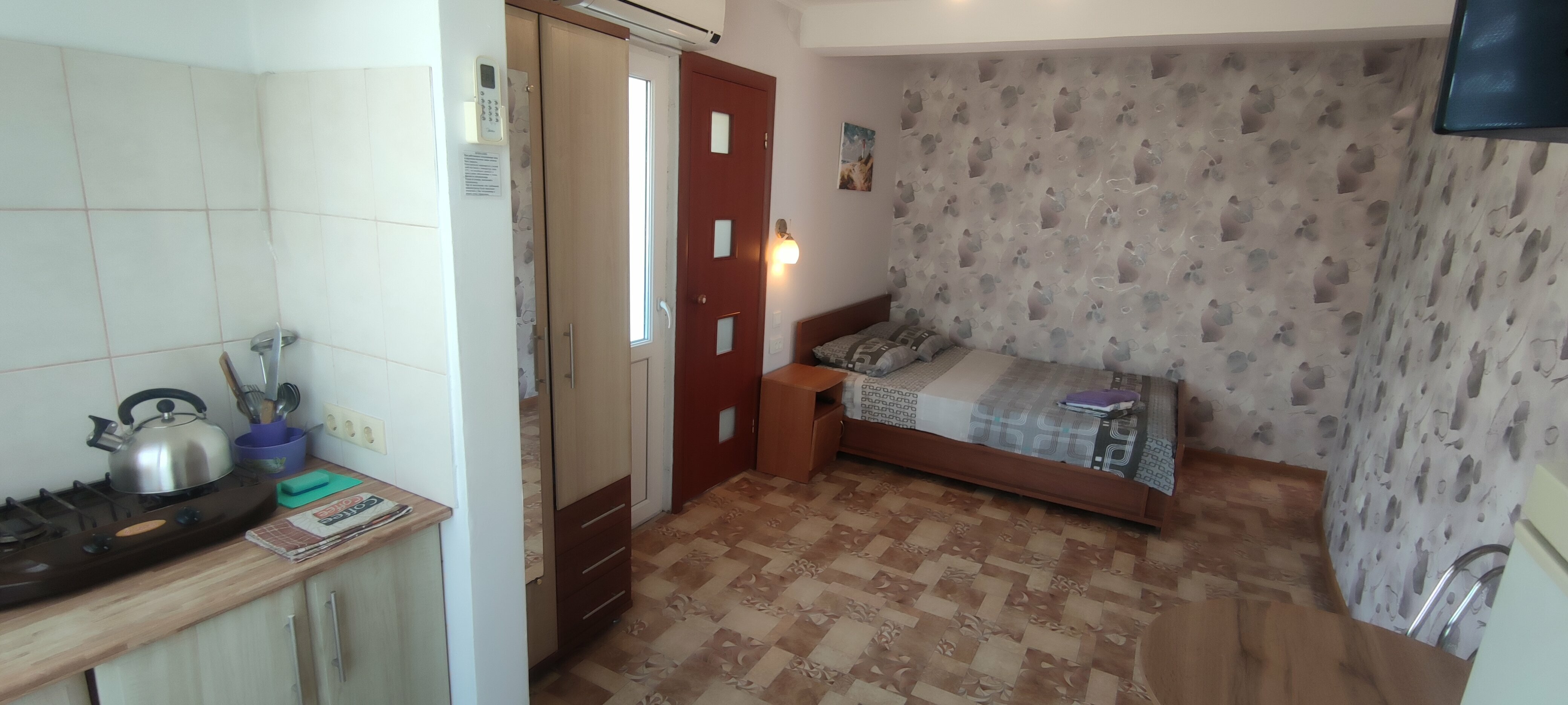 Двухместный номер с балконом и кухней