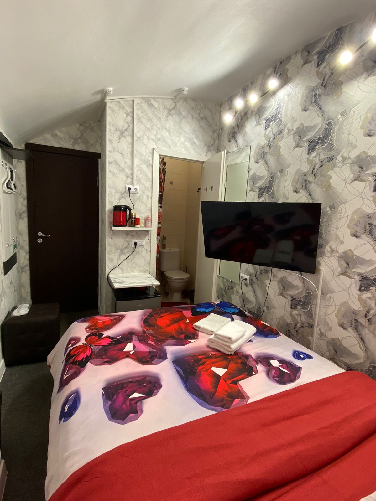 Номер стандарт со своим санузлом, душем и телевизором СМАРТ ТВ