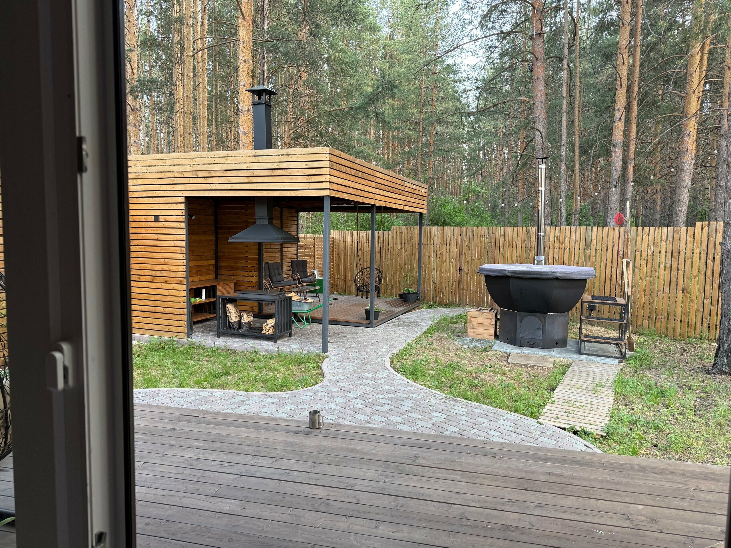 Дом с камином и баней (2, светлый)