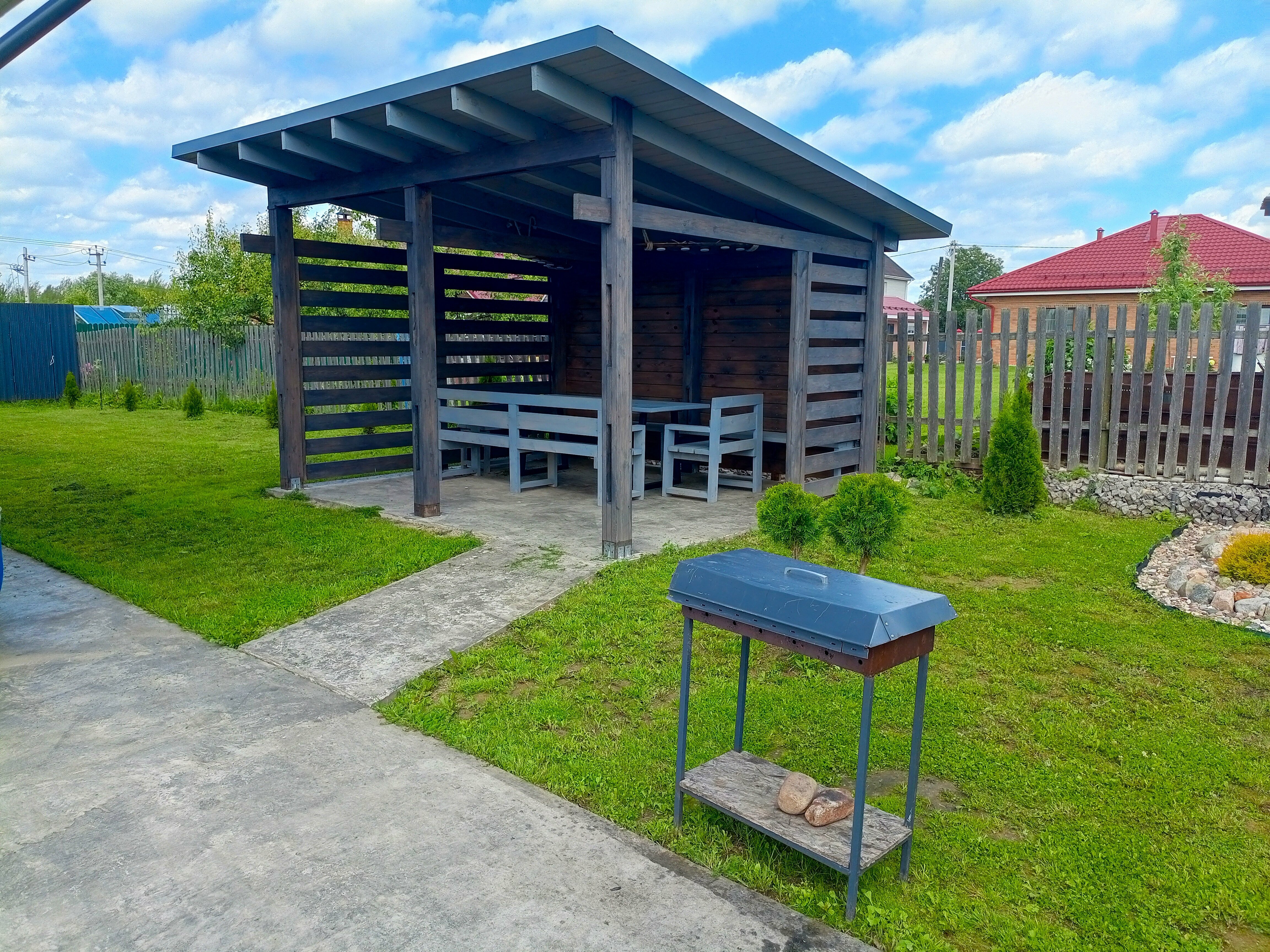 Дом с чаном, 3 спальни, одноэтажный, тёплые полы и беседка