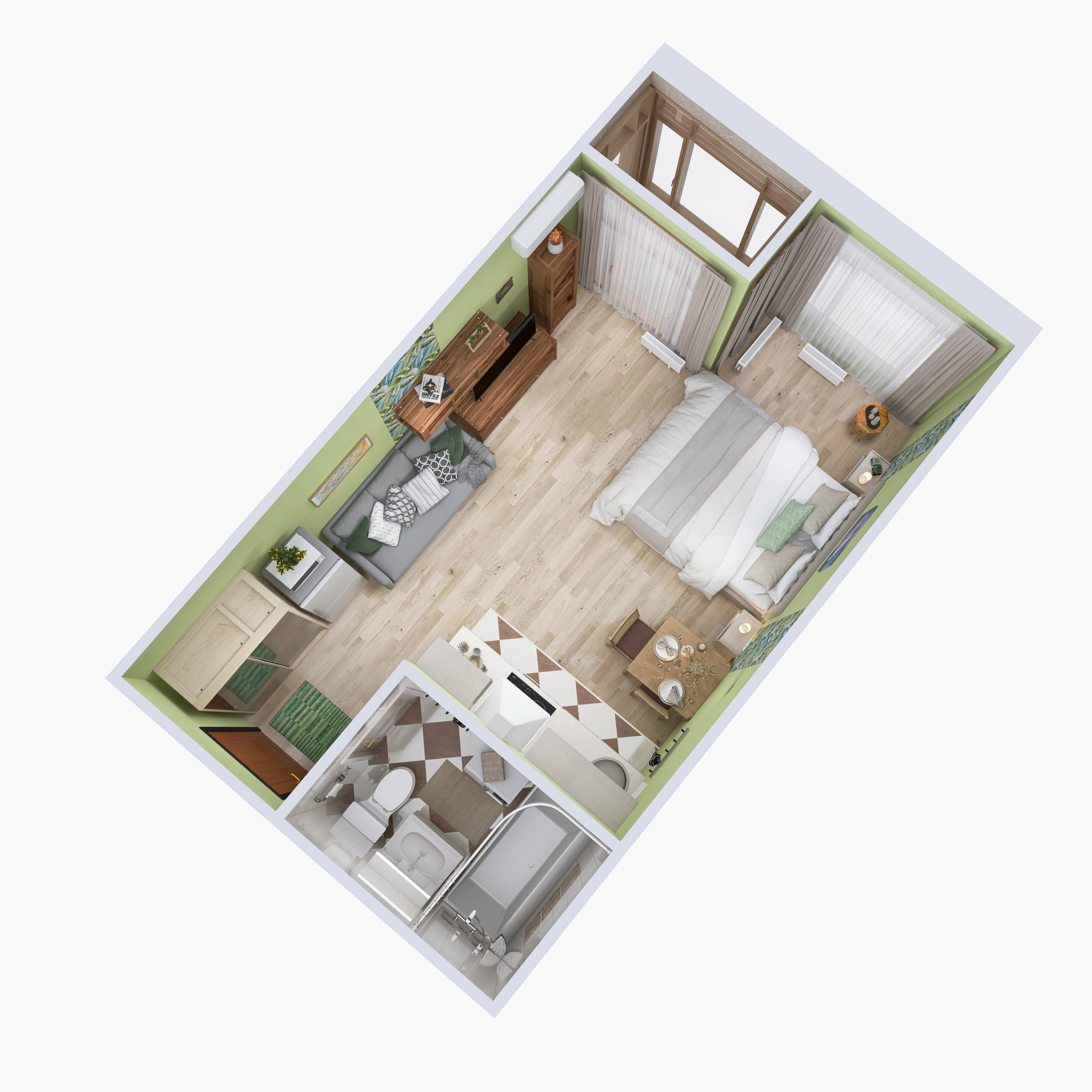 Апартаменты с балконом