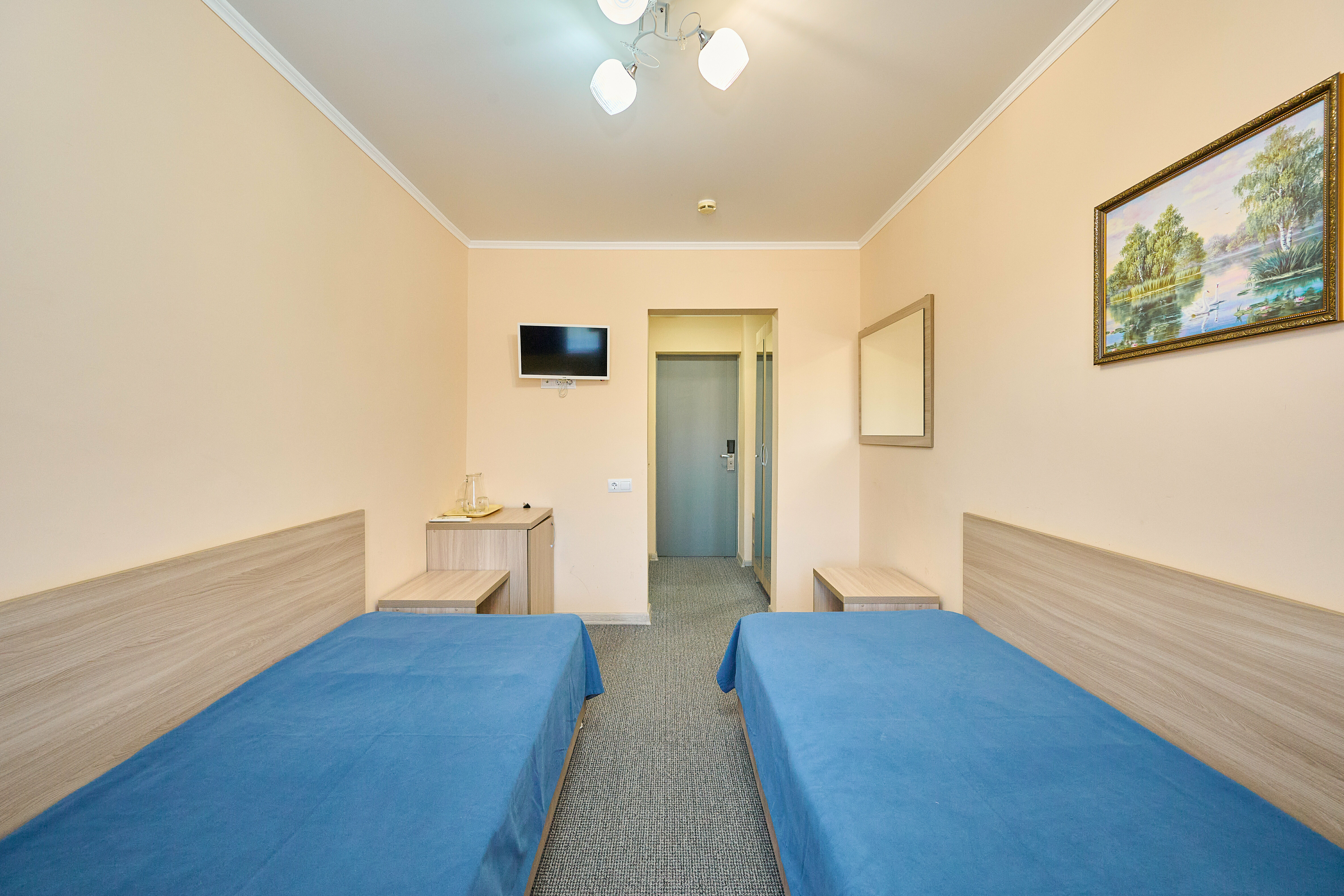 Небольшой двухместный номер с 2 отдельными кроватями