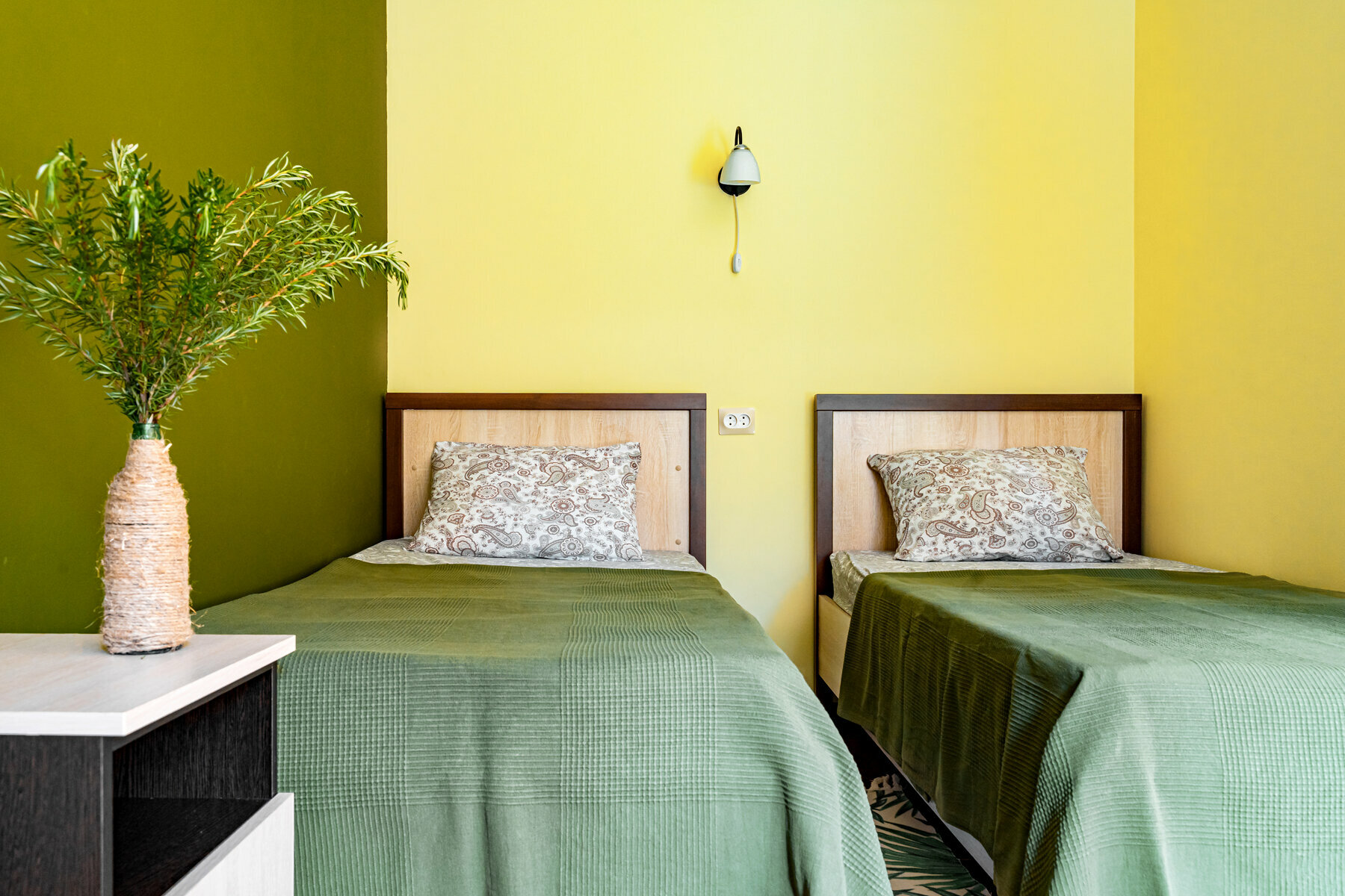 Стандартный номер с 2 односпальными кроватями и диваном