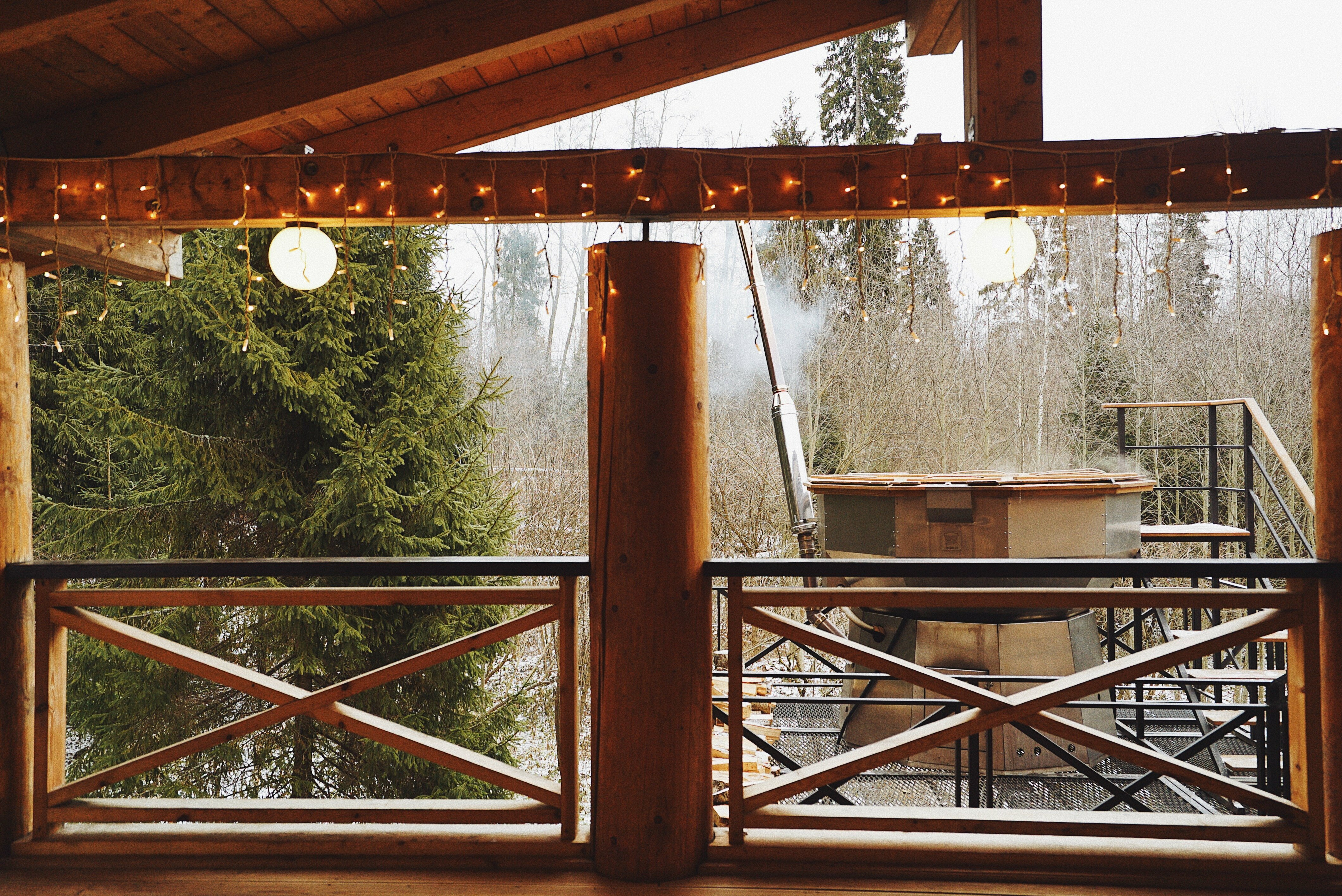 Терем с баней и джакузи на террасе