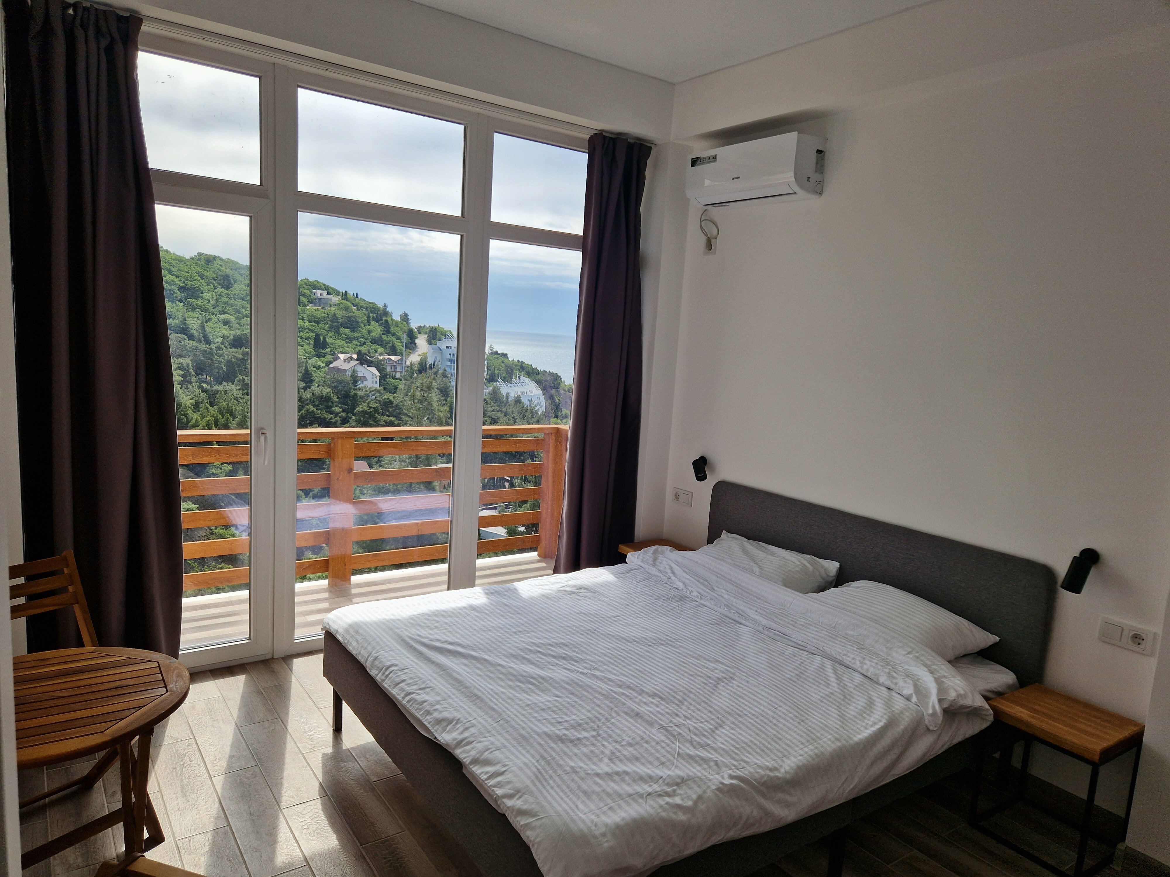 Двухместный номер с 1 кроватью и балконом, вид на море