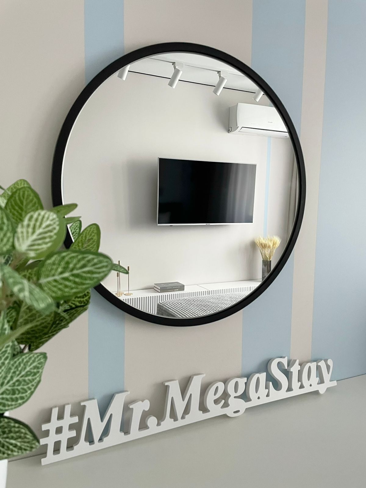 Стильная студия с большим телевизором