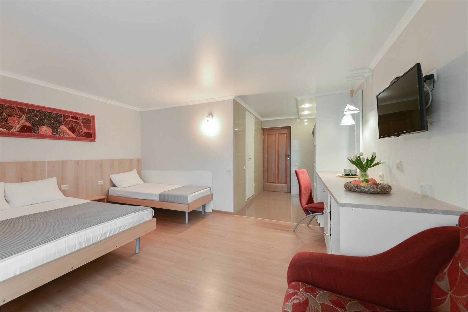 Однакомнатный трёхместный , 4 этаж