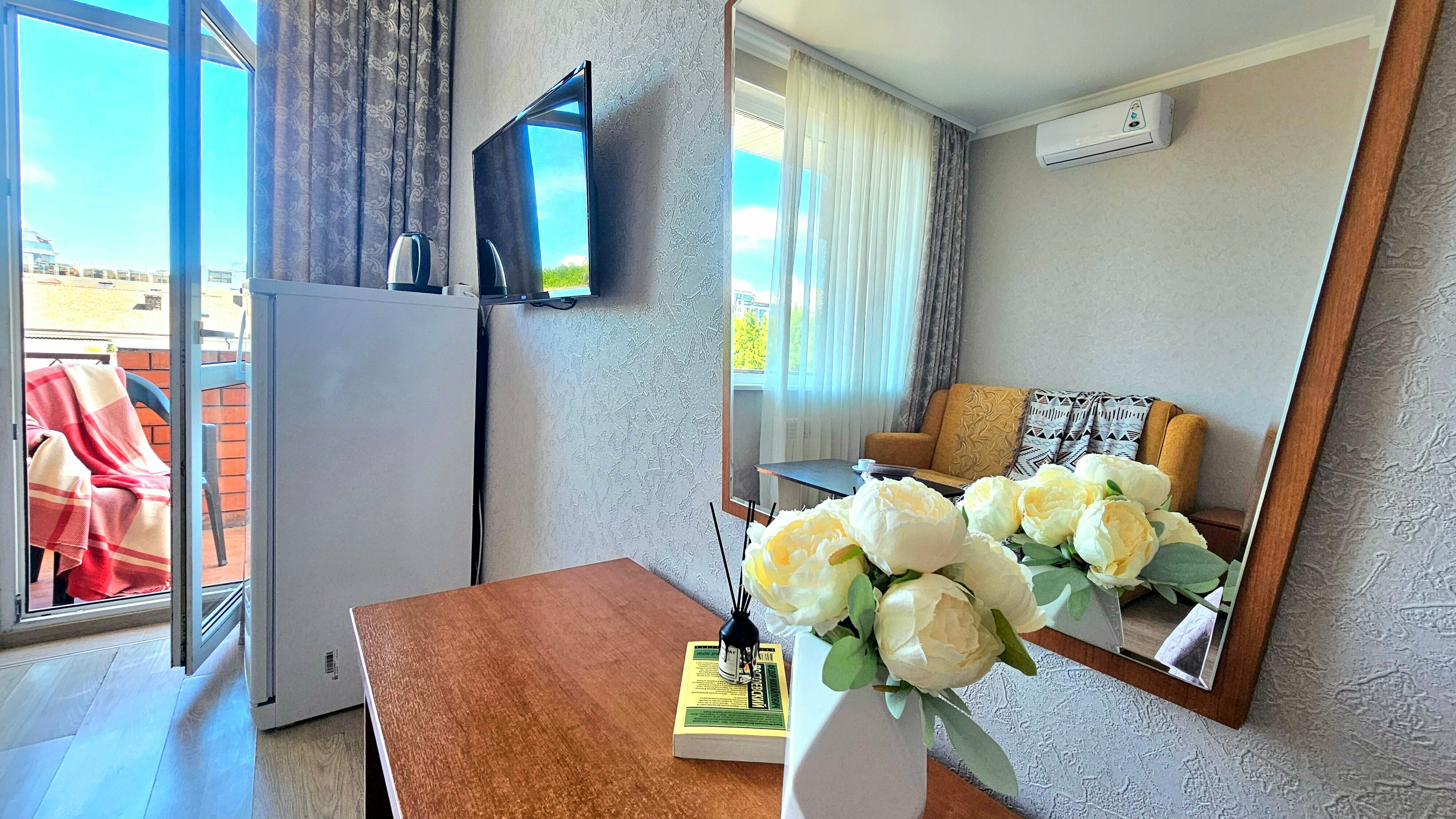 Двухместный номер с 1 кроватью и балконом