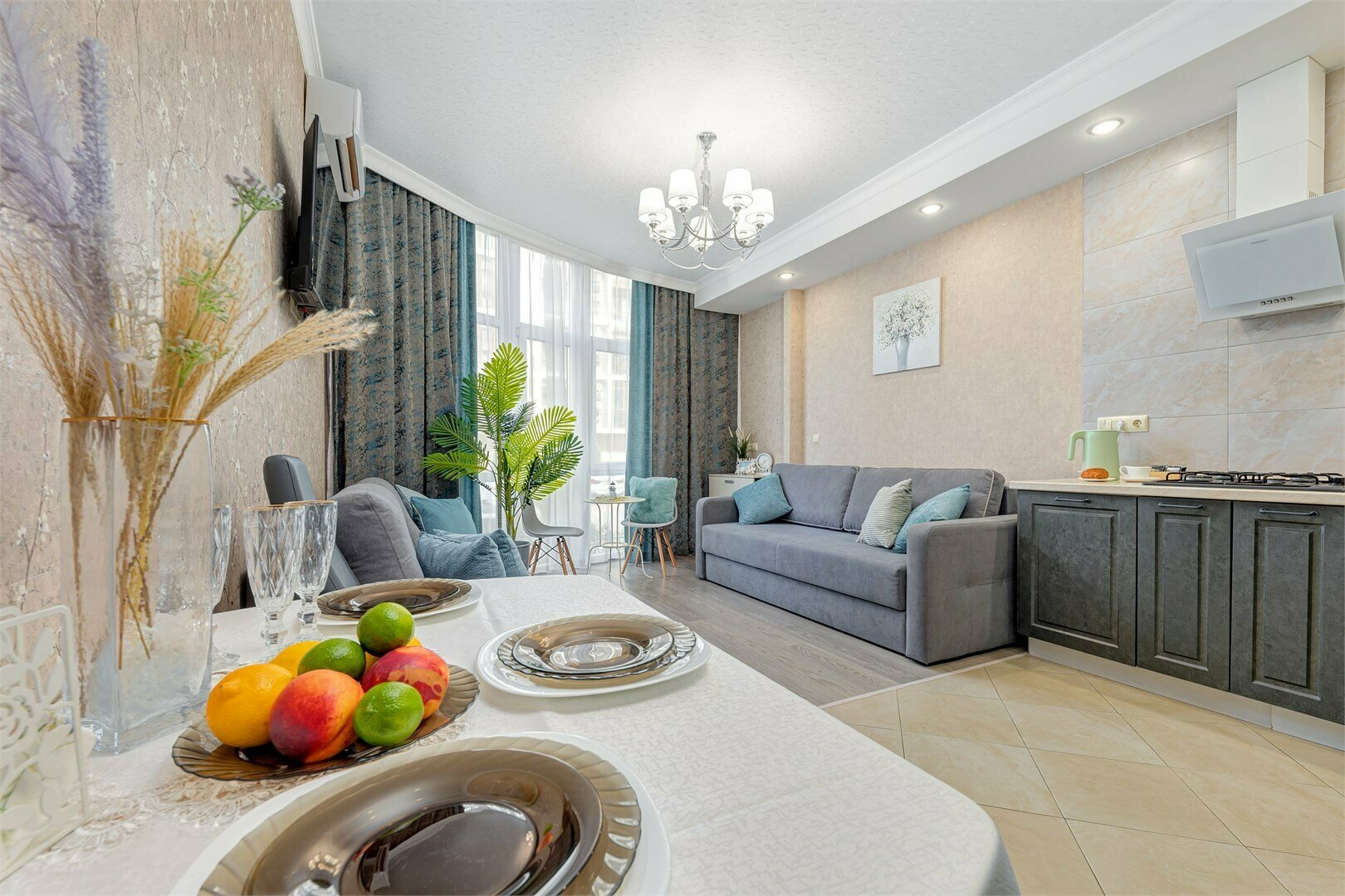 Апартаменты с балконом (2 комнаты, 55 кв.м)