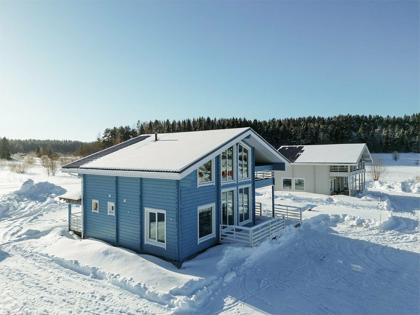 Полярная станция серый  дом с сауной 176м2