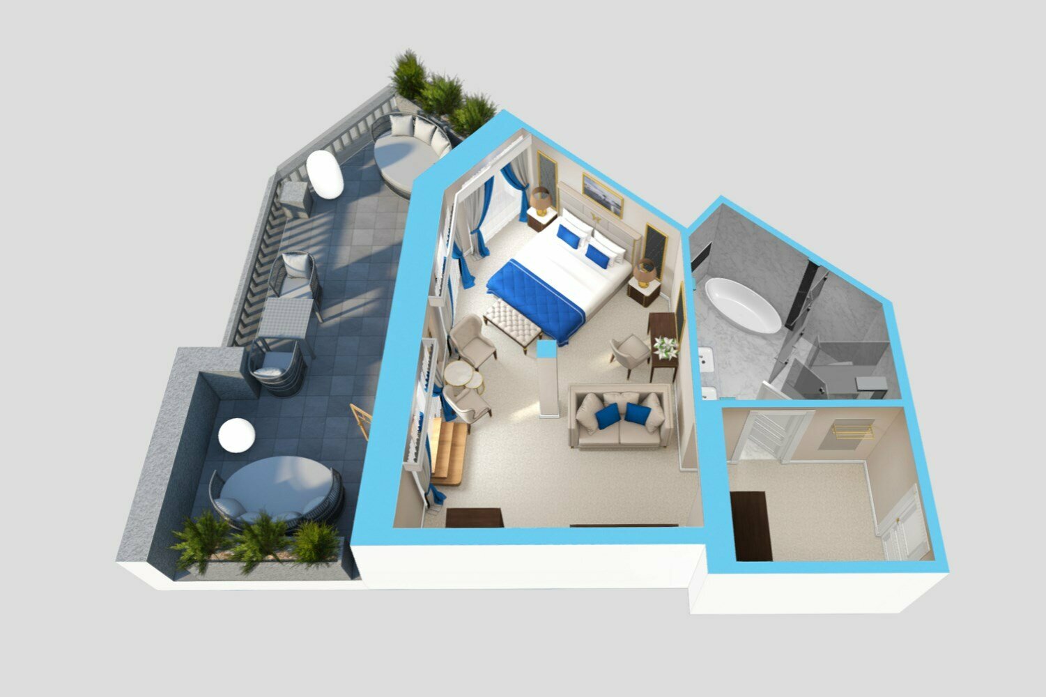 Полулюкс с террасой