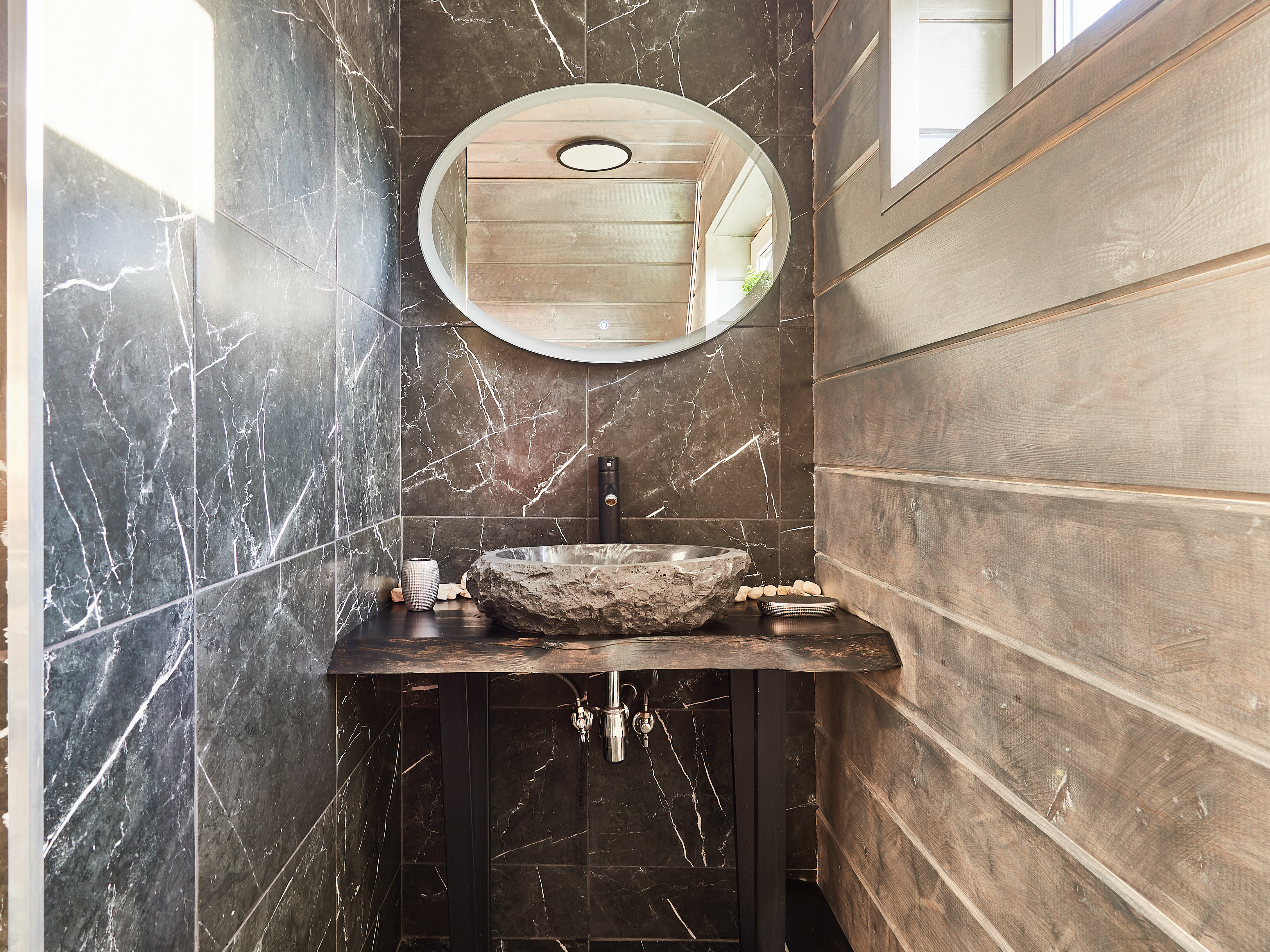 Дом Афрейм синий 75 м2 с видом на реку