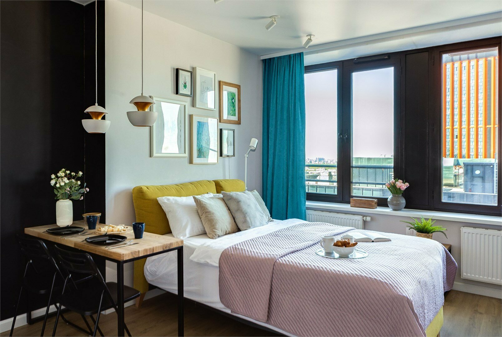 Aquamarine - 3х местные делюкс апартаменты в "Савеловский-Сити" (24 этаж)