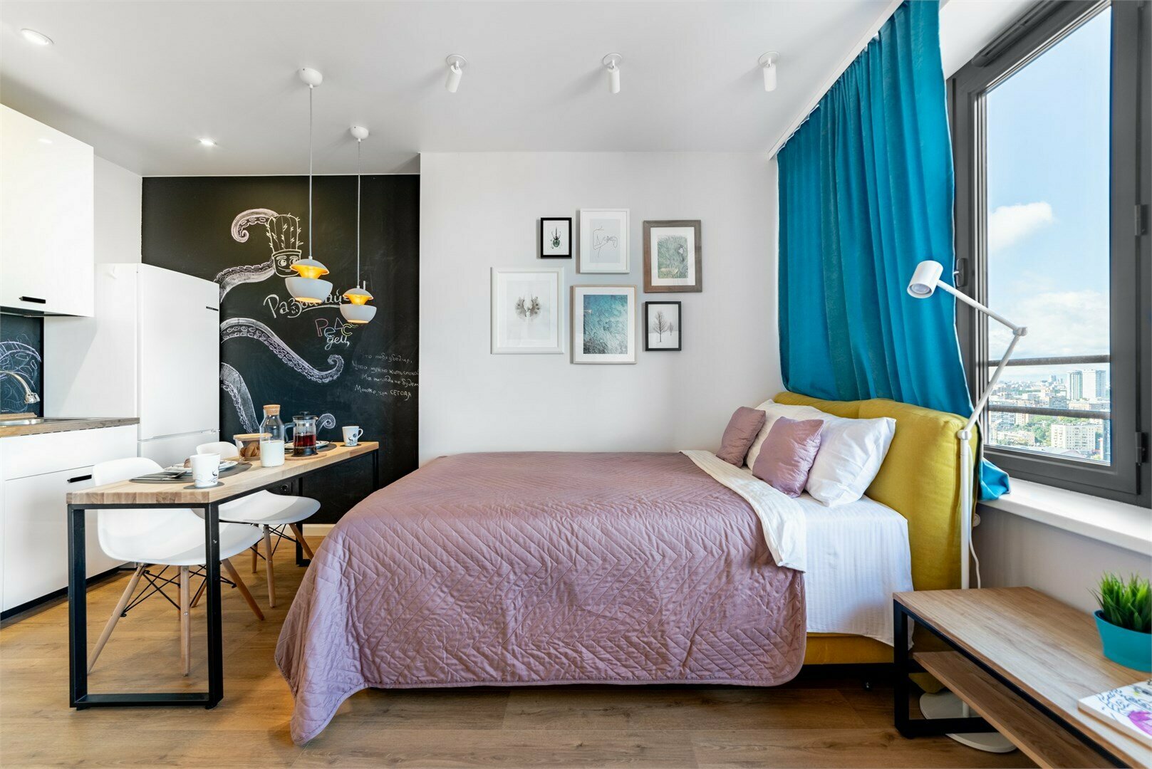 Aquamarine - 3х местные делюкс апартаменты в "Савеловский-Сити" (24 этаж)