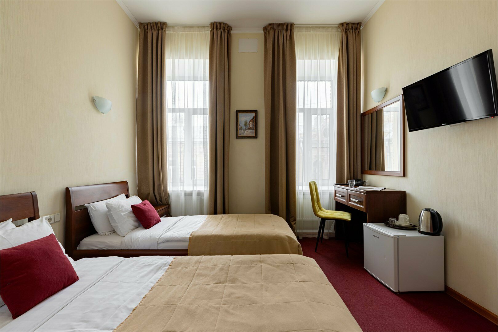 Стандарт с 2 раздельными кроватями и видом на Рубинштейна или во двор