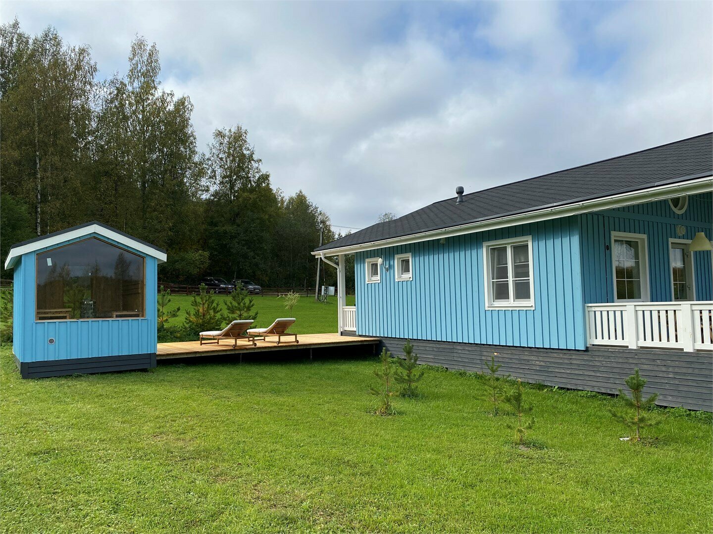 Скандинавский дом с сауной и видом на озеро