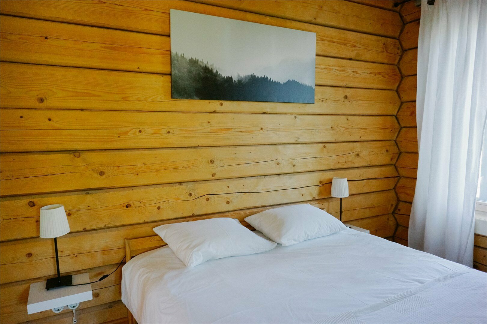 Зеленый дом на скале c видом на озеро и возможностью купели на дровах