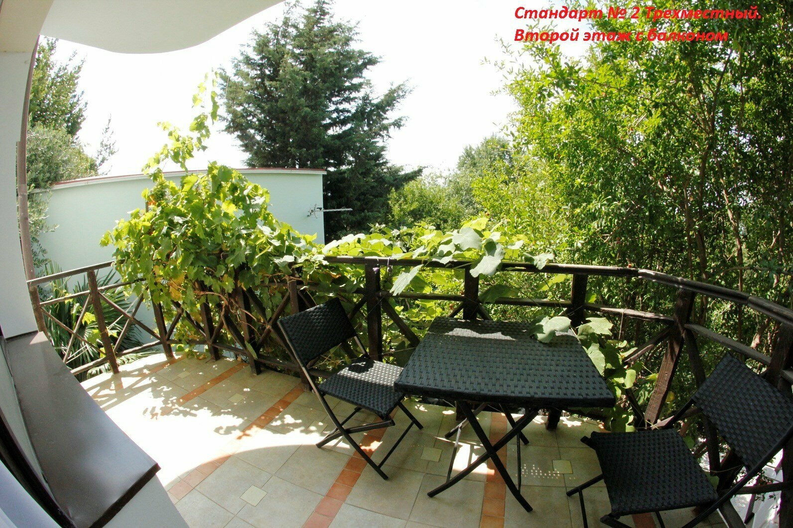 Трехместный номер с балконом