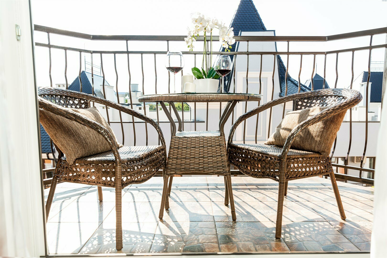 Апартаменты-студио с балконом для четверых