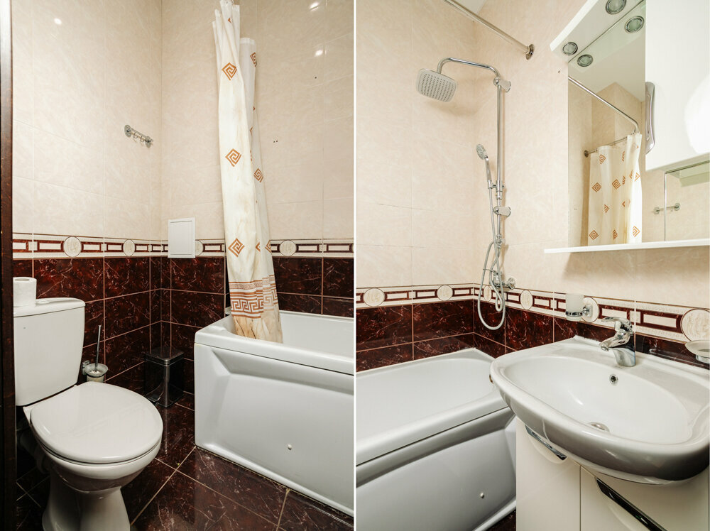 Апартаменты с отдельной спальней ,кухней ,балконом до 6 гостей ( Пользование бассейном)