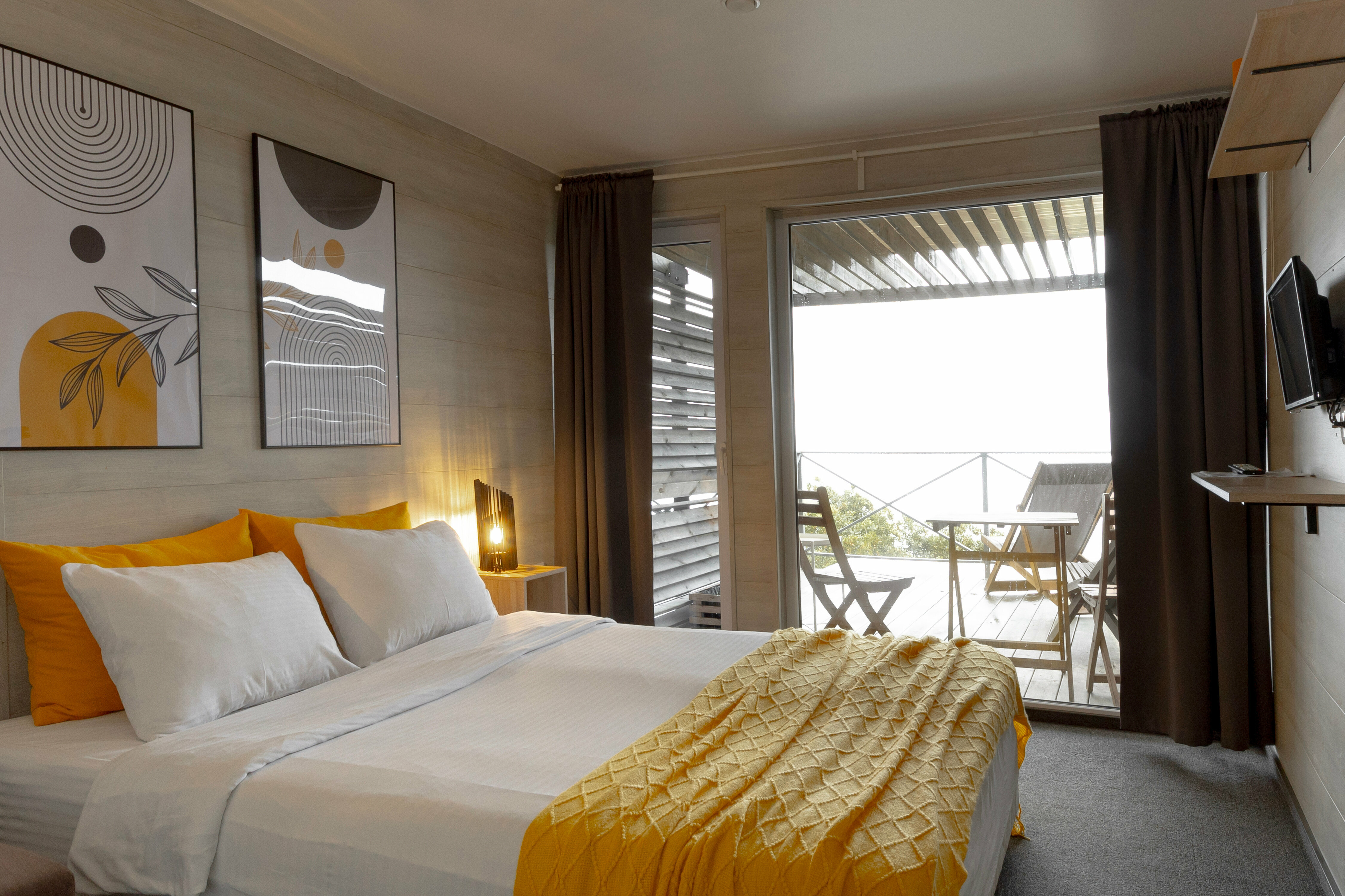 Двухместный номер с 1 кроватью или 2 отдельными кроватями, вид на море