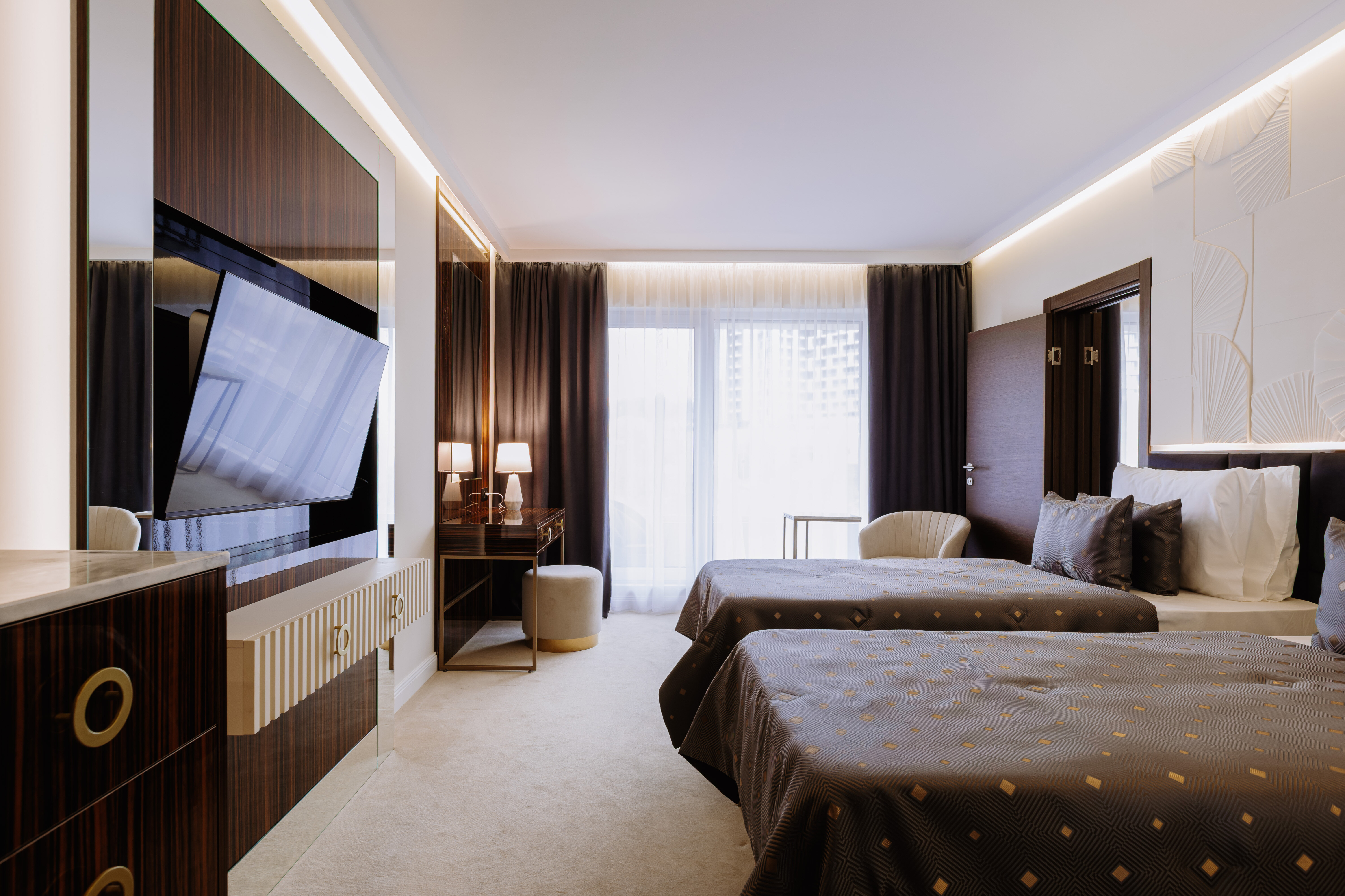 Стандарт с двумя раздельными кроватями видом на море