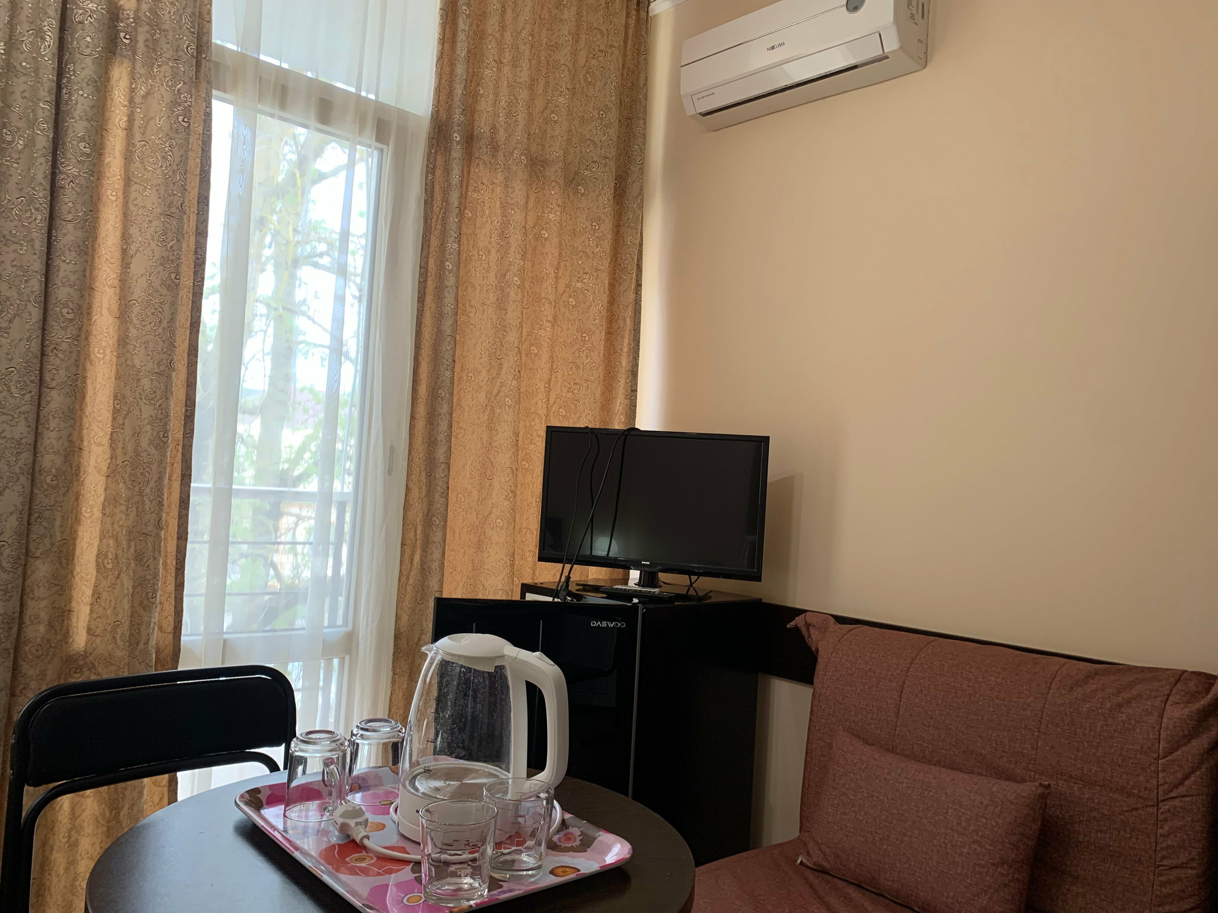 Двухместный номер с 1 кроватью и балконом