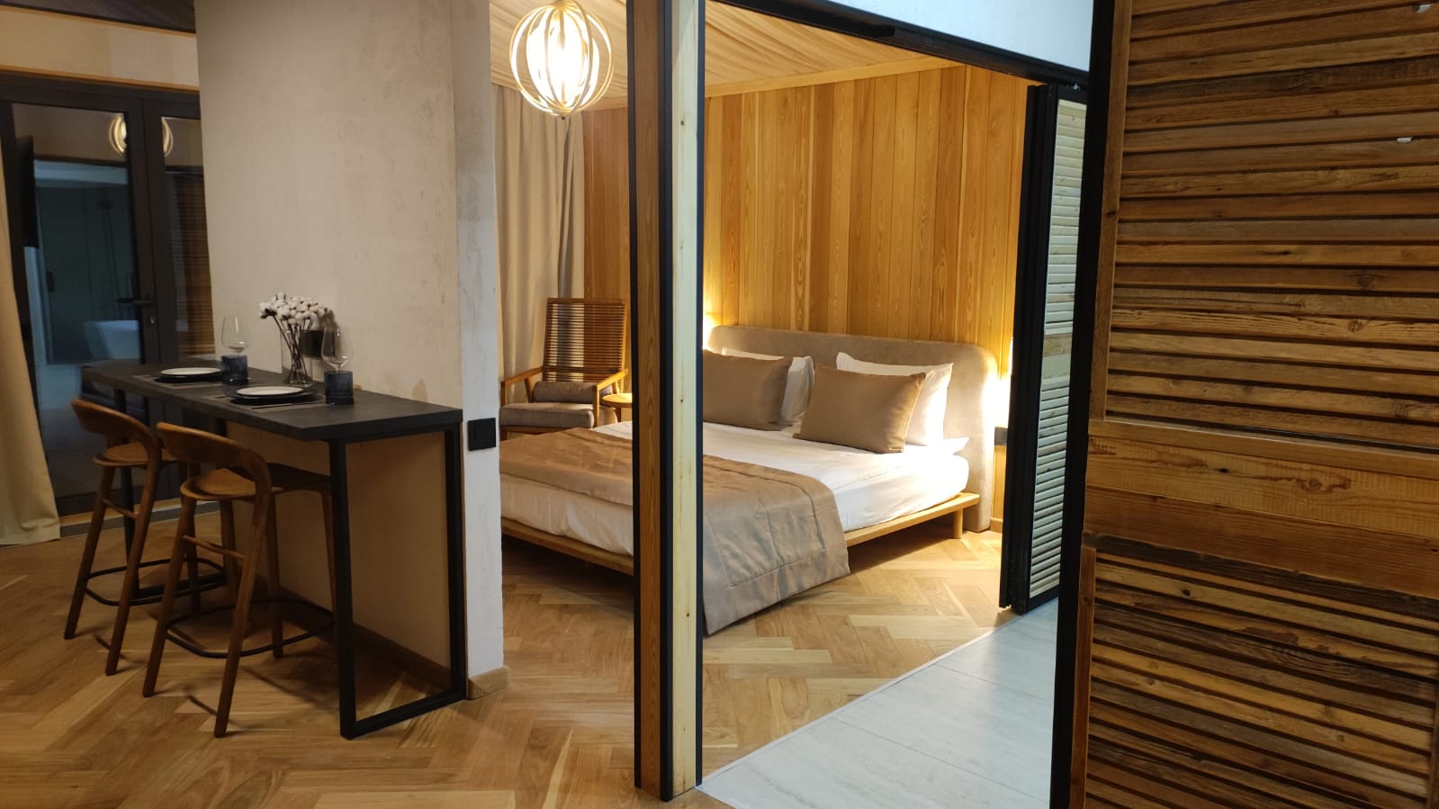 Лодж-студия Ранчо с панорамной ванной