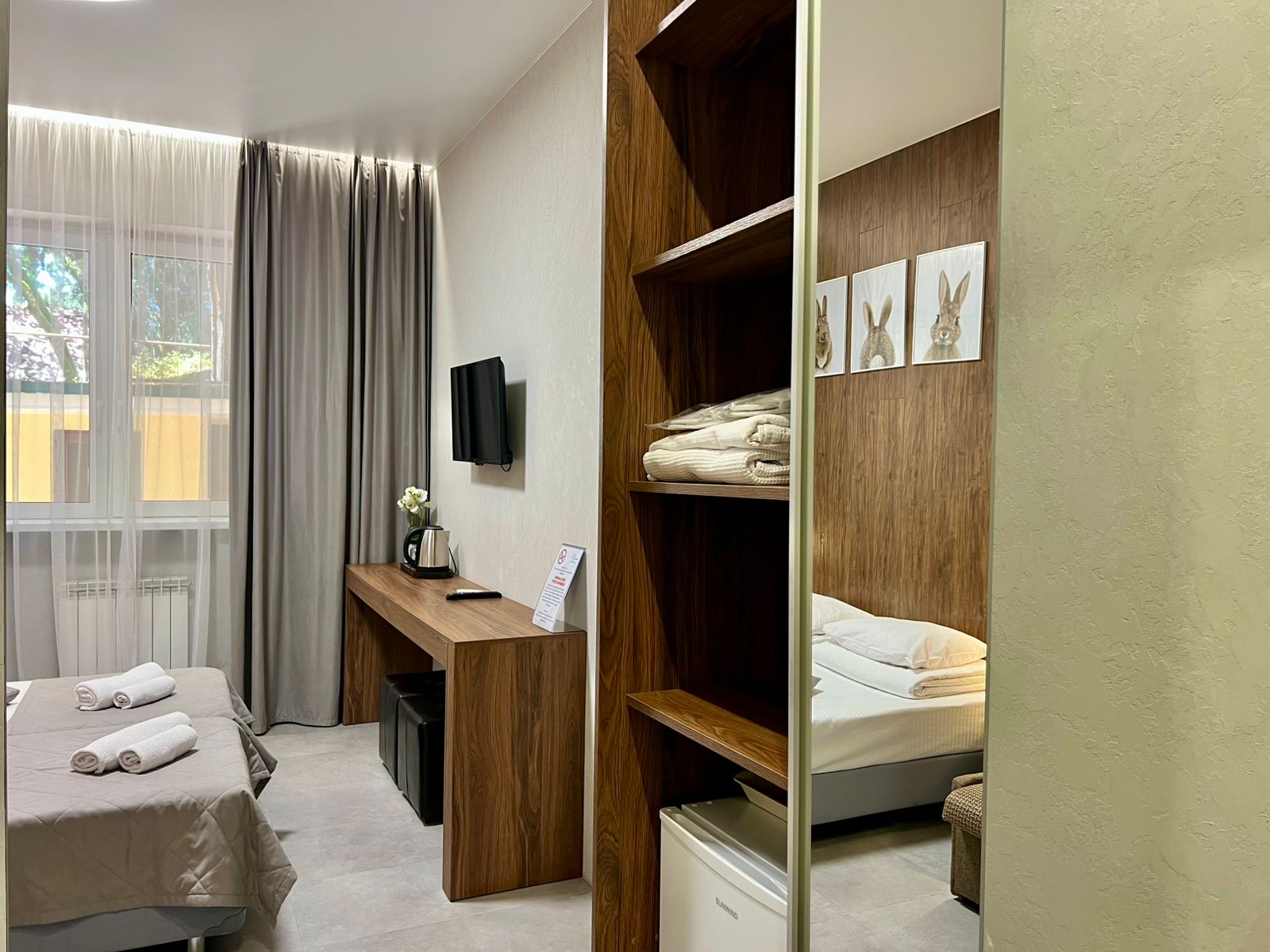 (№2) 2х местный комфорт без балкона раздельные кровати первый этаж