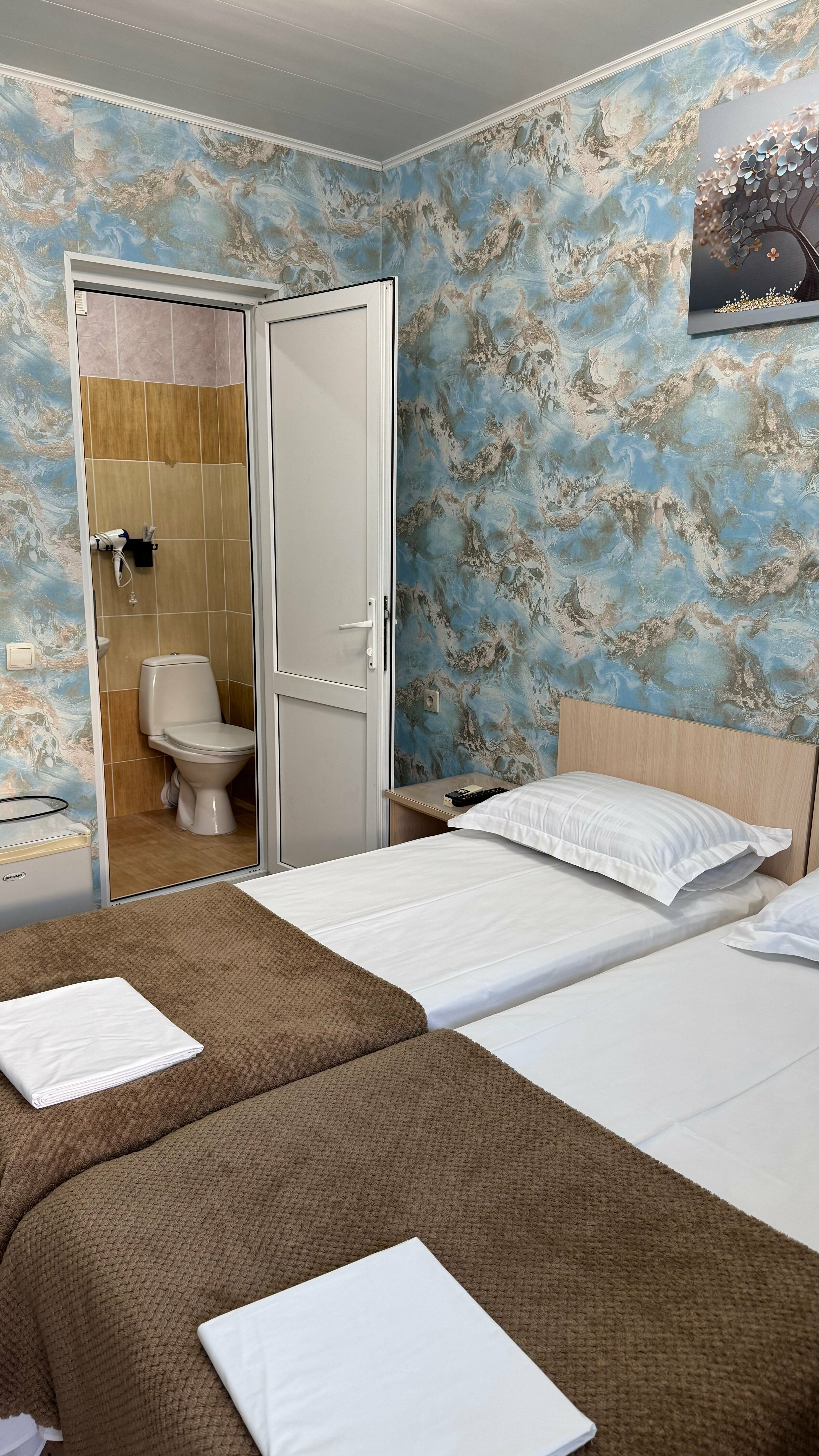 Двухместный номер собственной ванной комнатой