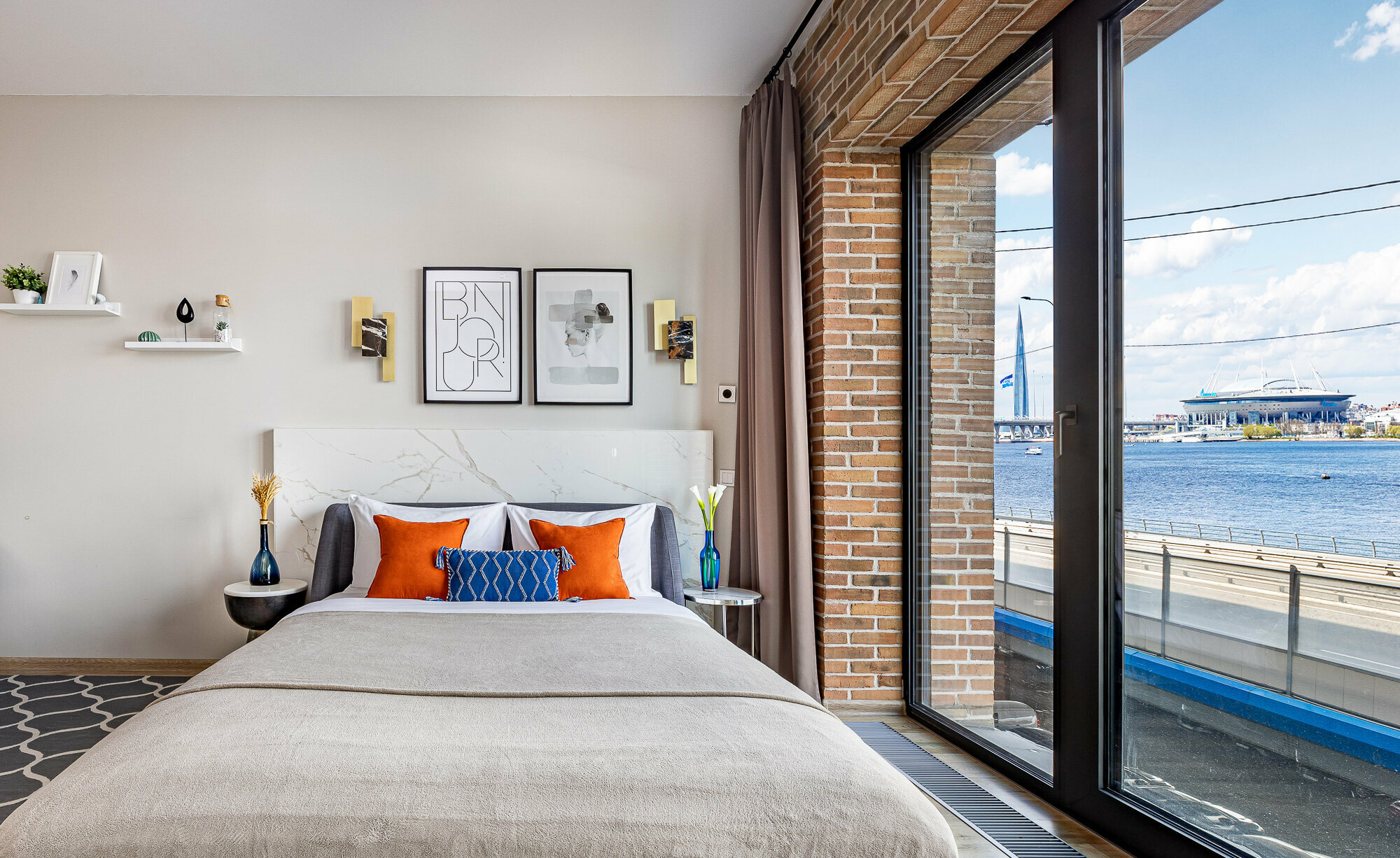 Студия Deluxe с видом на Реку