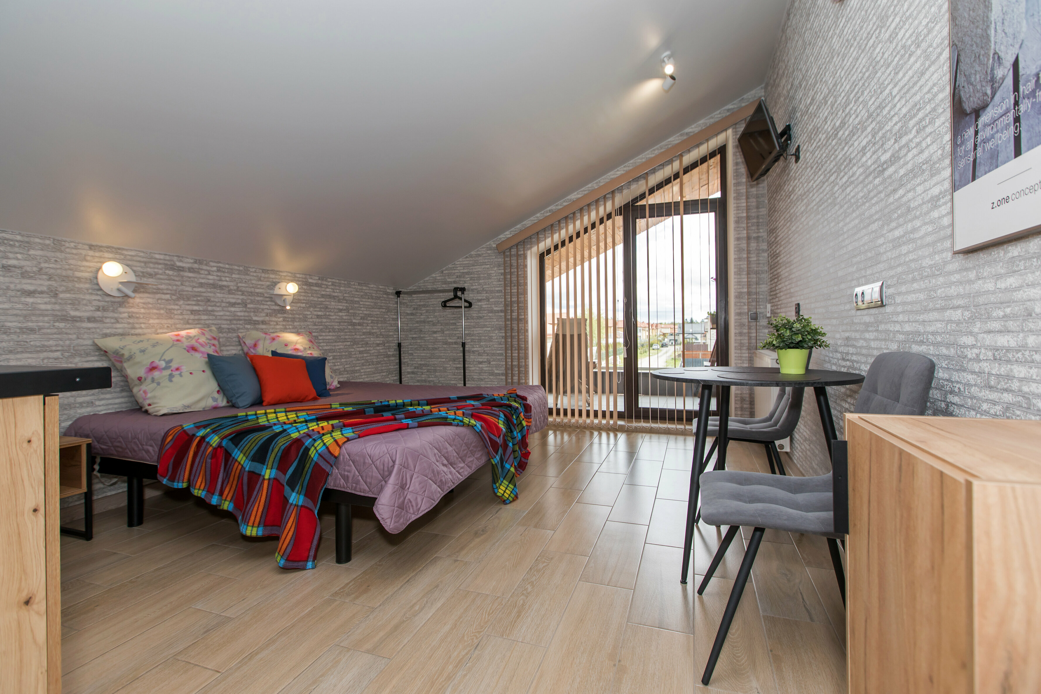 Двухместный номер с 1 кроватью и балконом