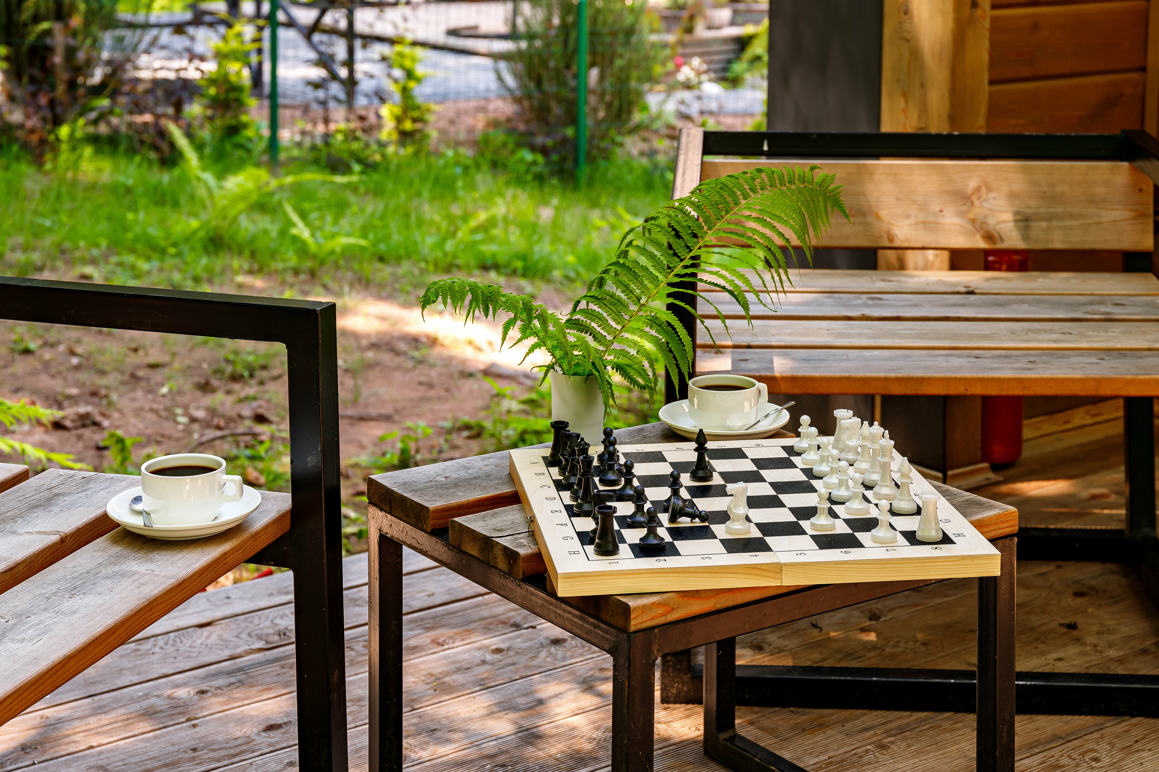 Четырехместный номер с видом на сад