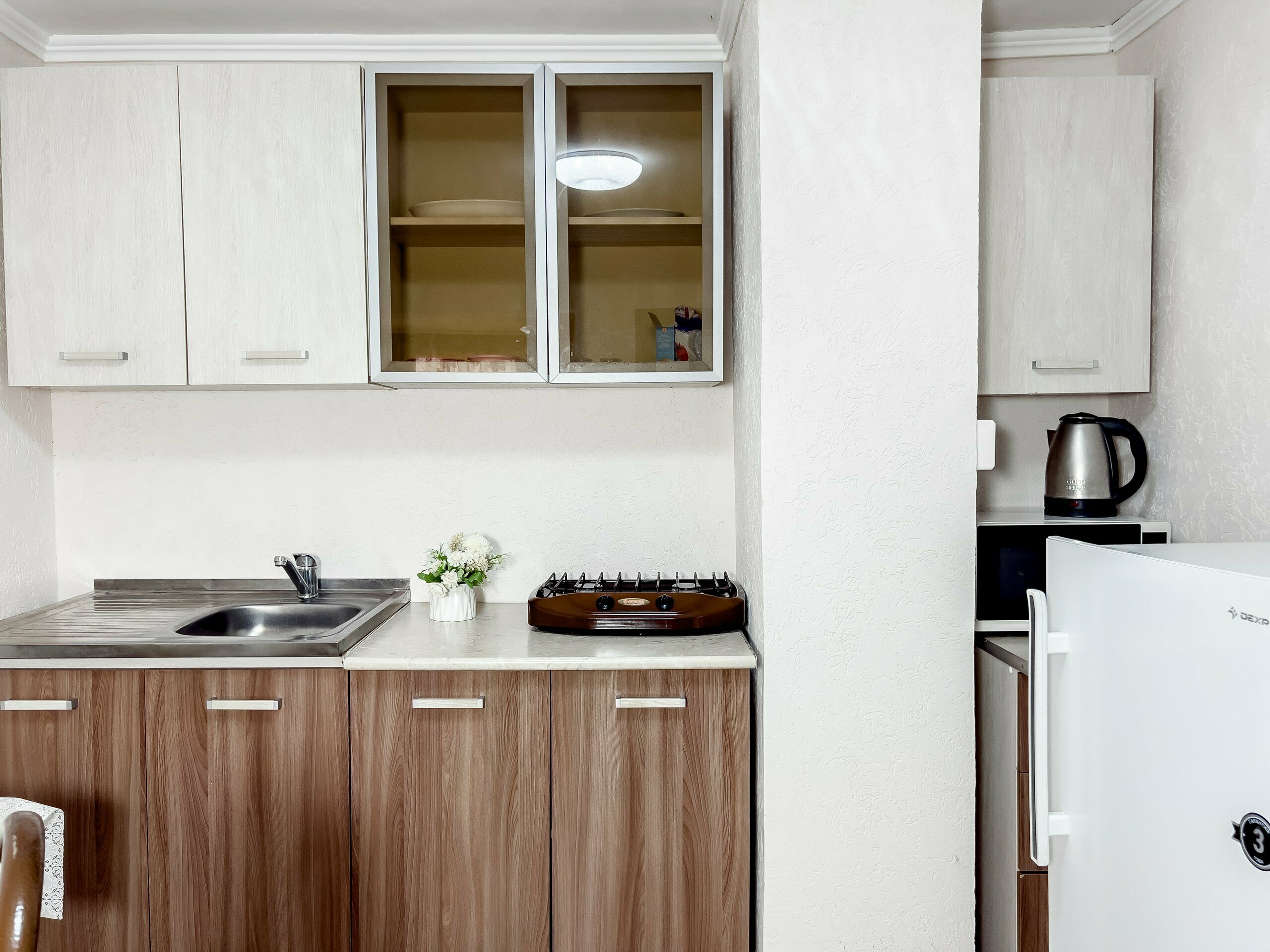 Апартаменты с 1 спальней и кухней для 3 гостей