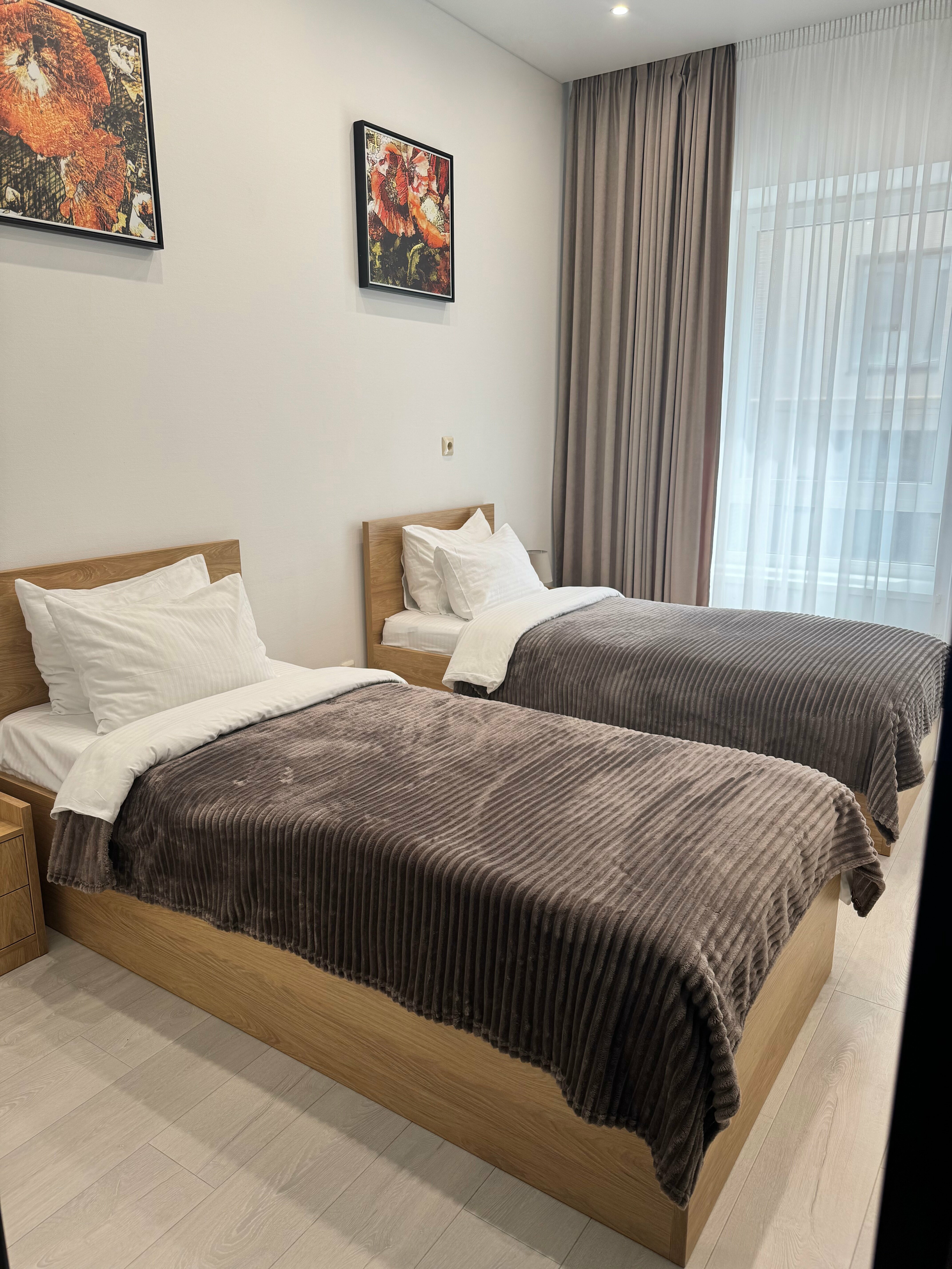 Студия с двумя раздельными кроватями