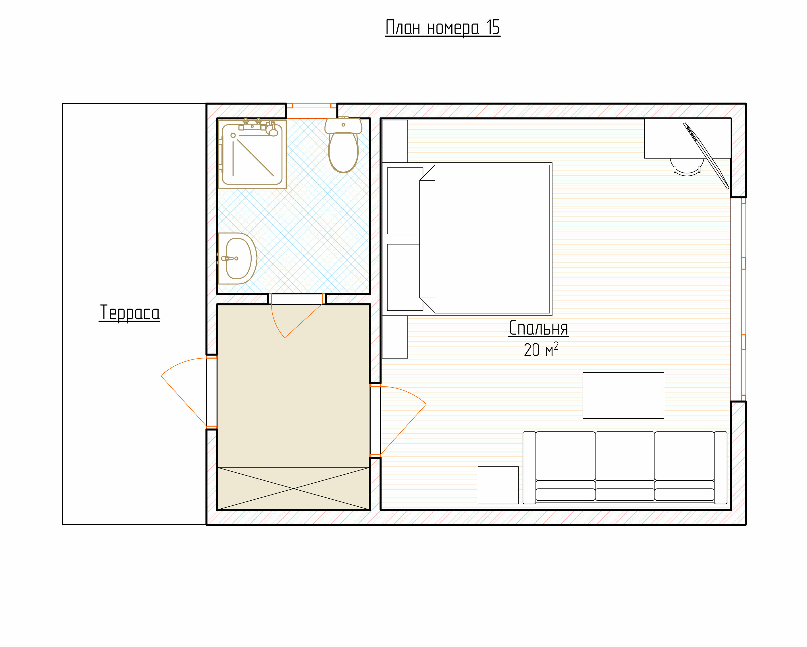 Роскошный четырехместный номер